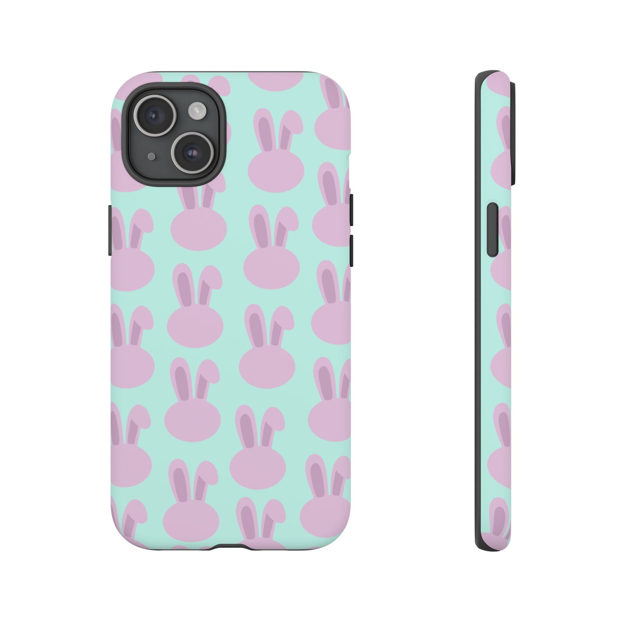 Pastel Bunny Pattern Tough Phone Case — Cute Easter iPhone Cover