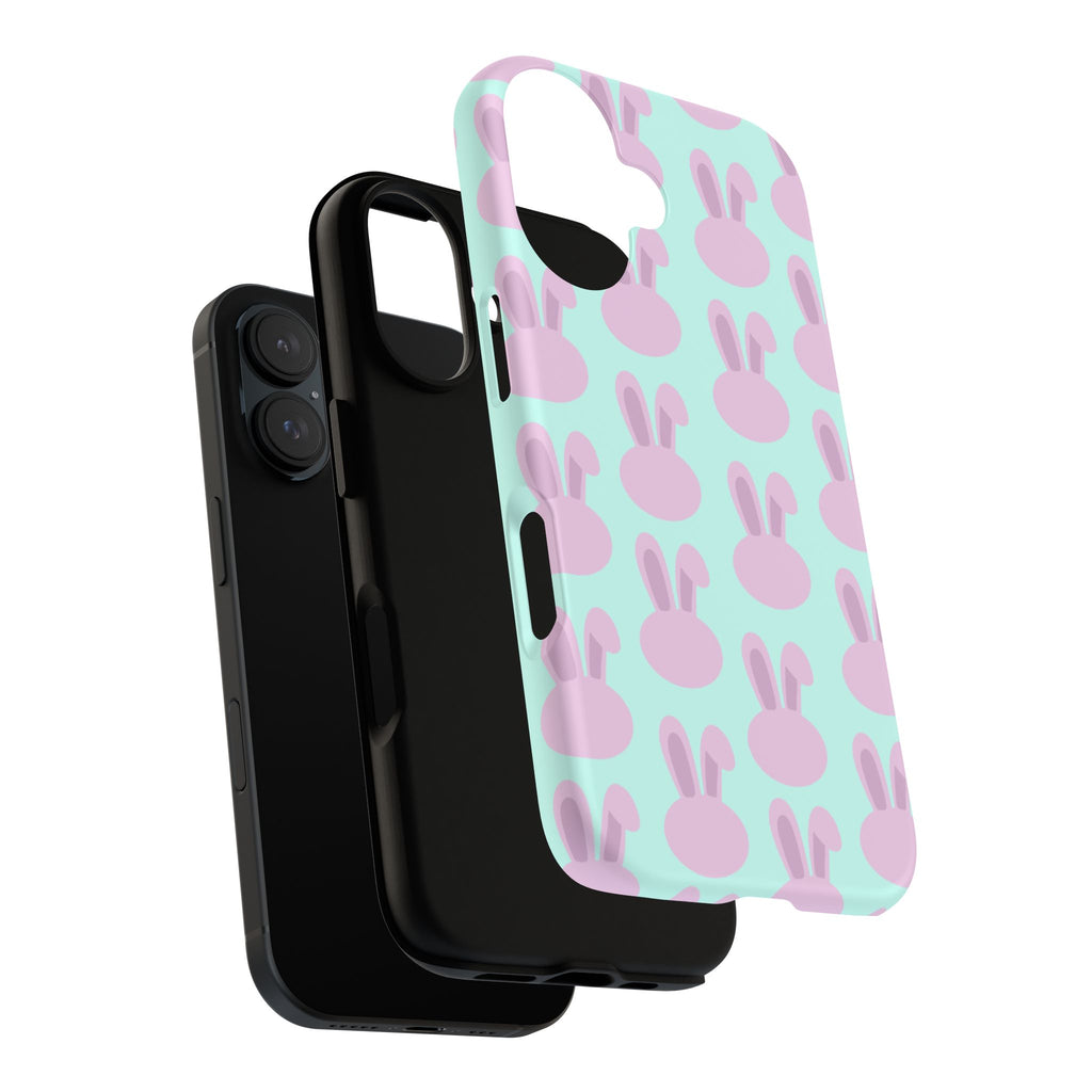 Pastel Bunny Pattern Tough Phone Case — Cute Easter iPhone Cover