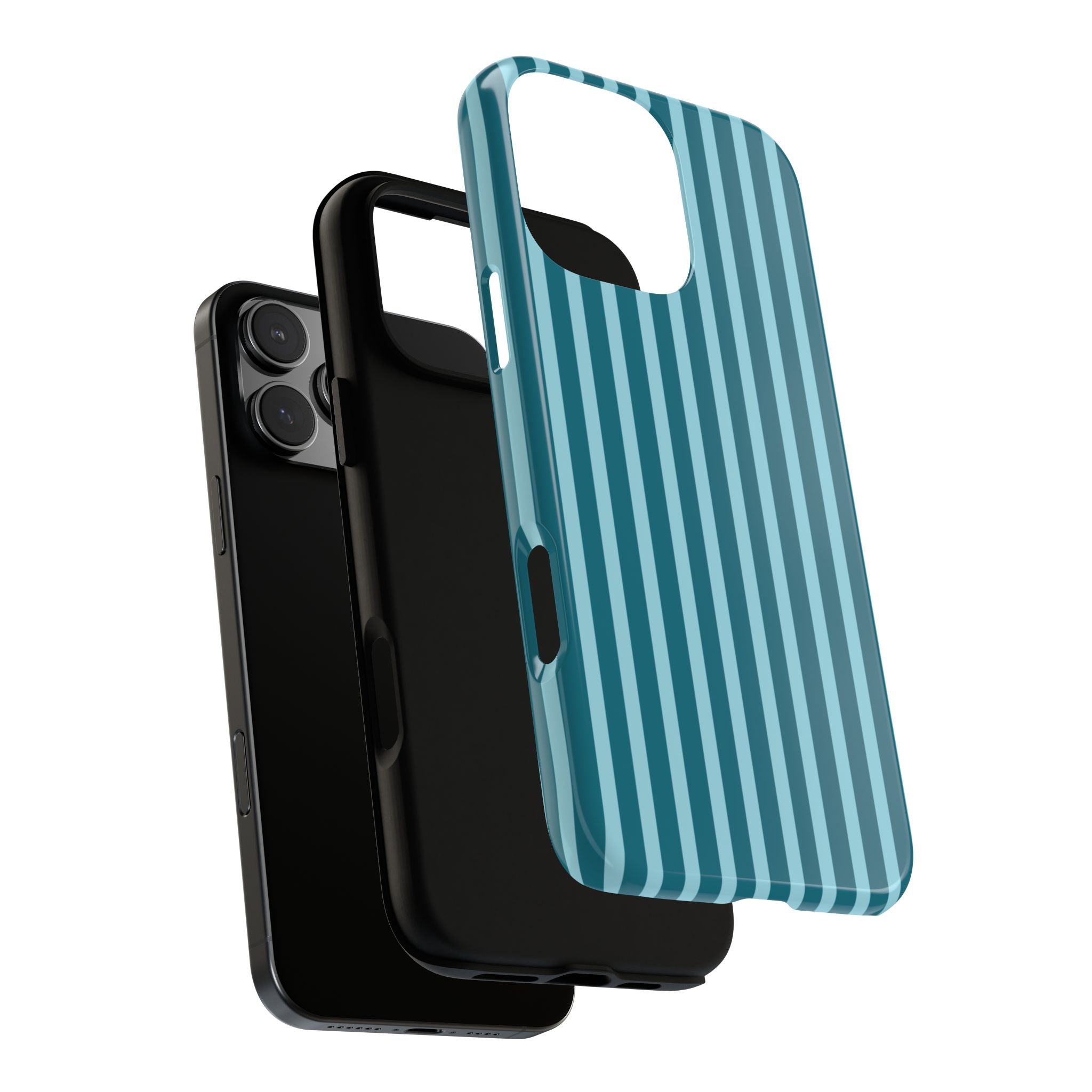 Striped Teal Tough Phone Case