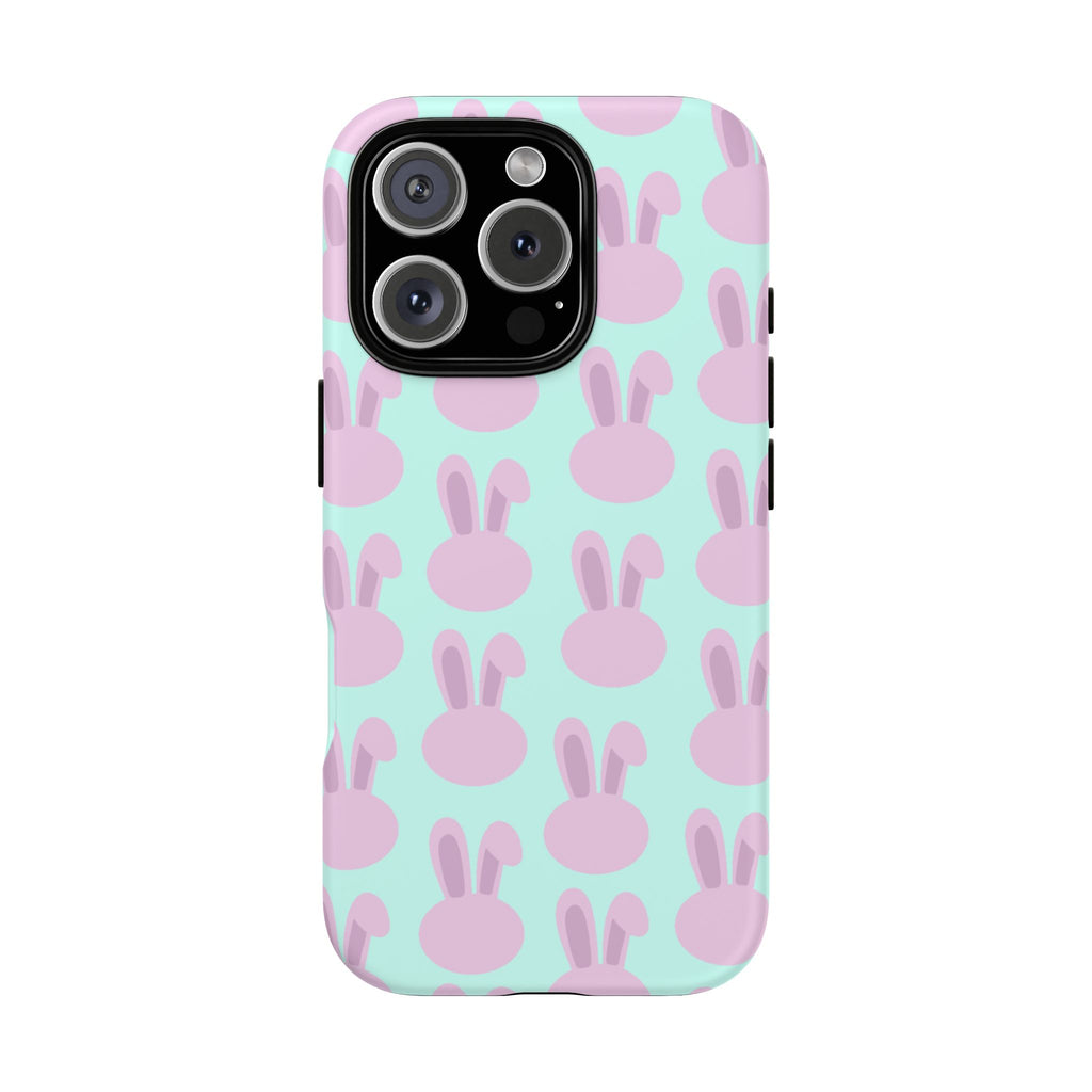 Pastel Bunny Pattern Tough Phone Case — Cute Easter iPhone Cover