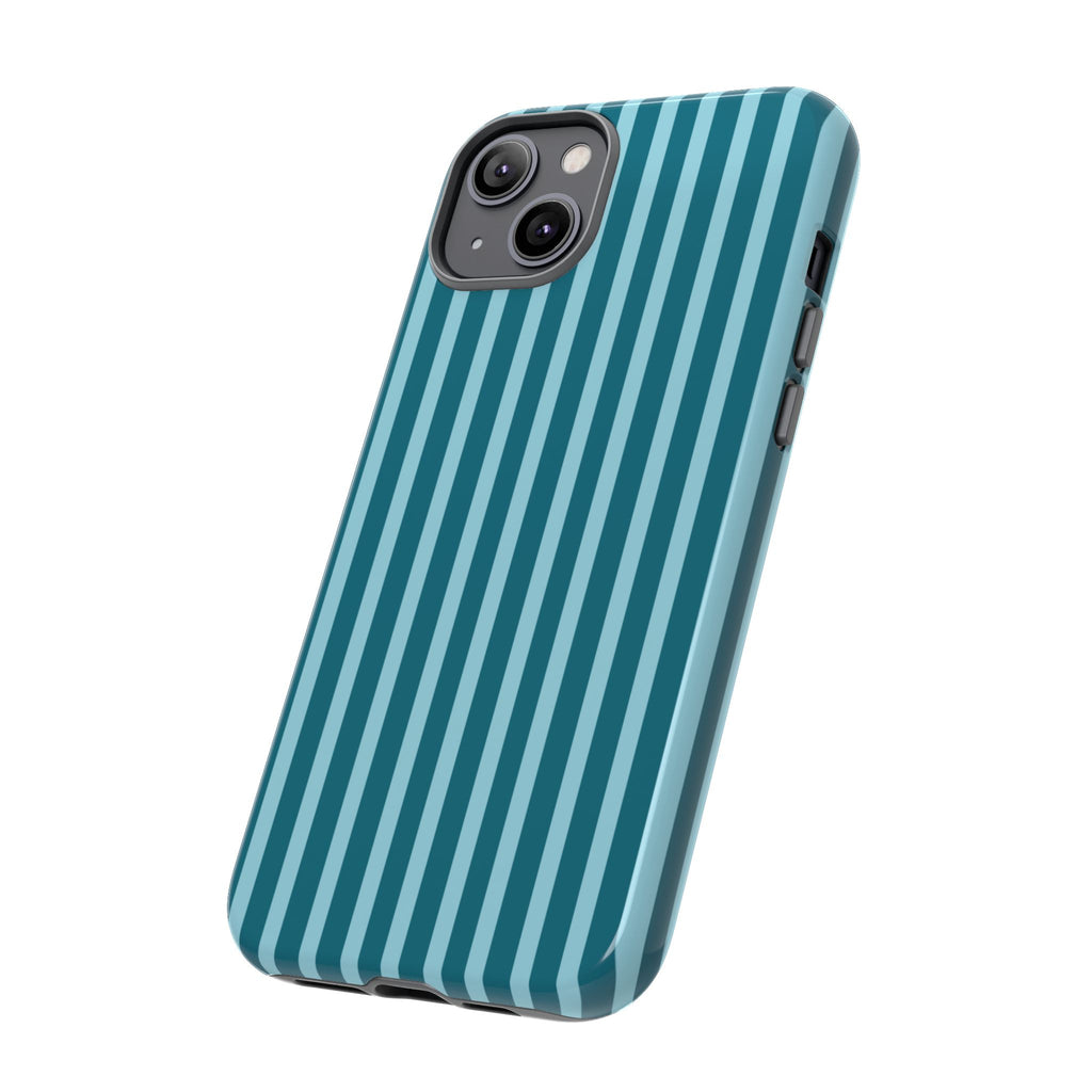 Striped Teal Tough Phone Case