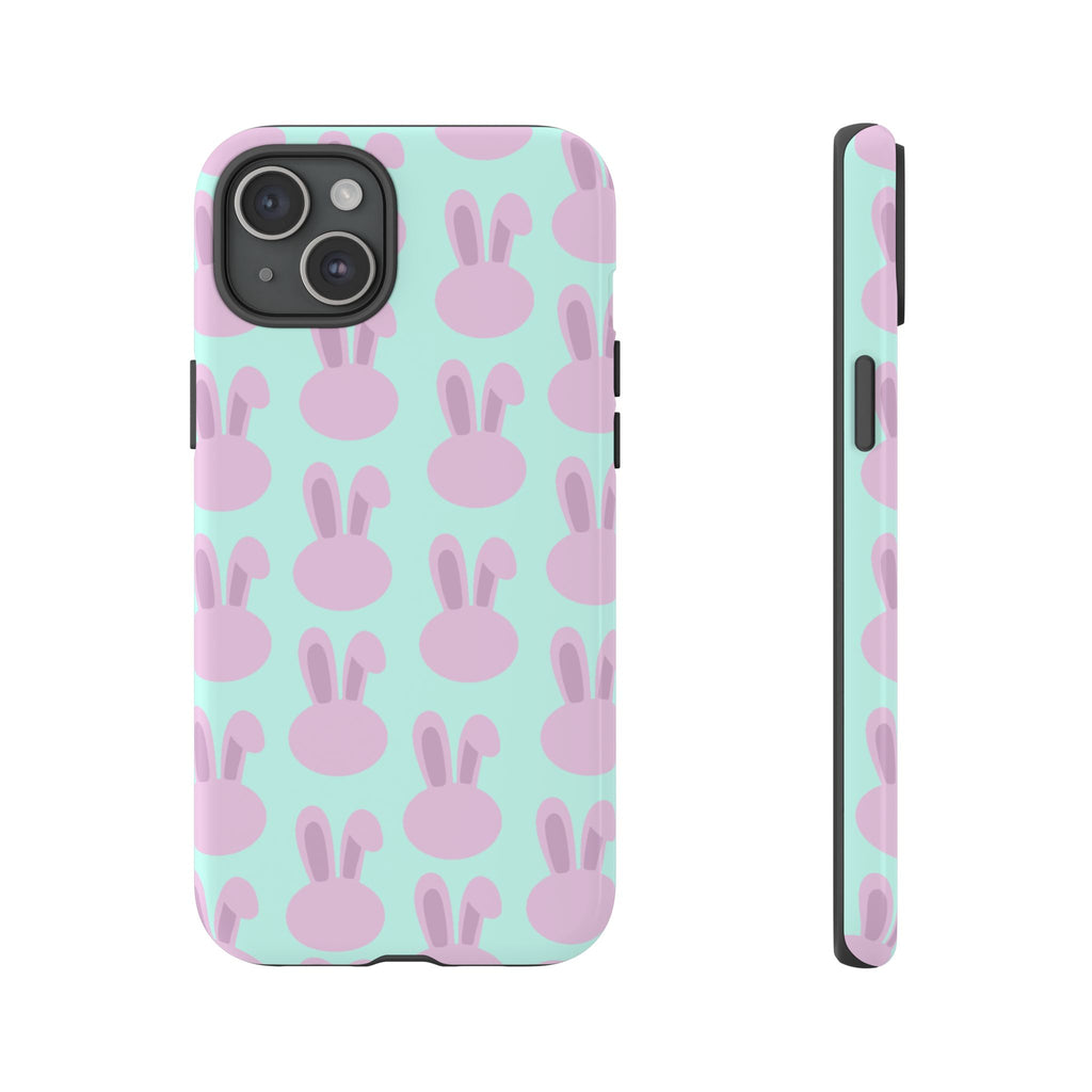 Pastel Bunny Pattern Tough Phone Case — Cute Easter iPhone Cover