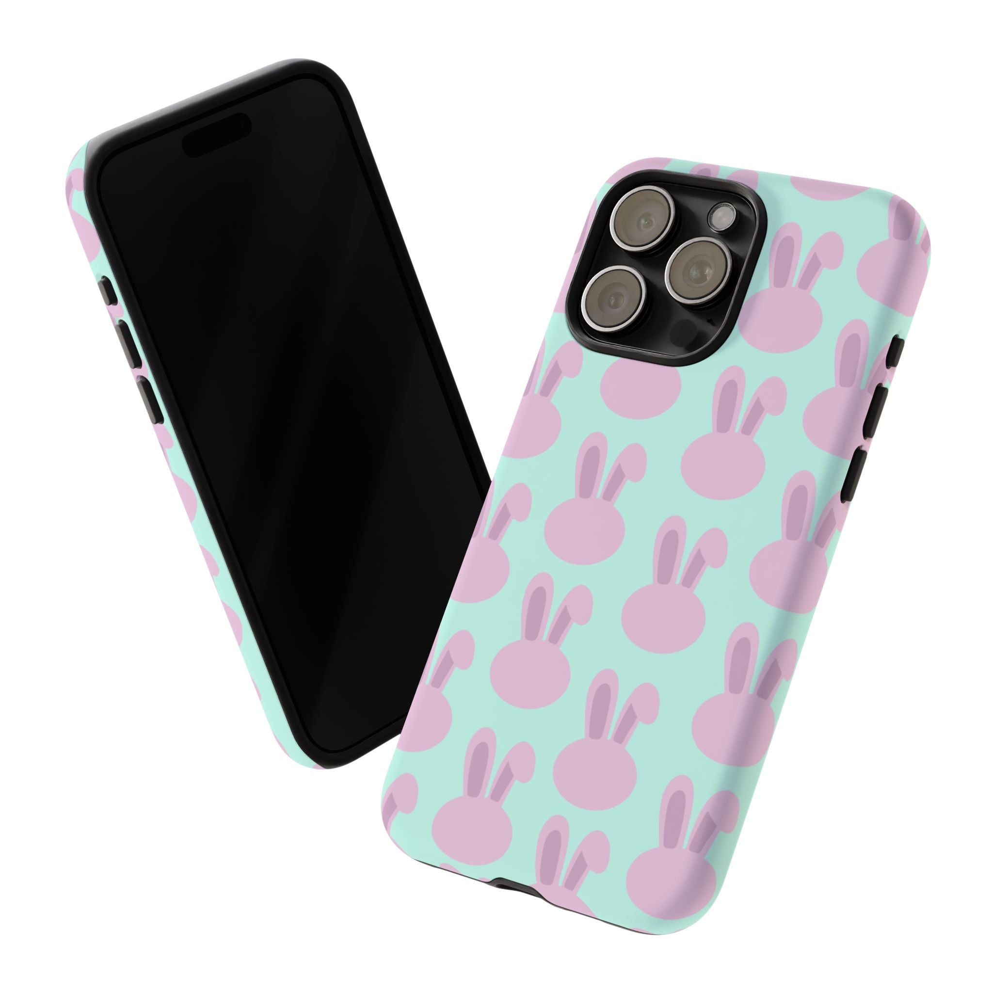 Pastel Bunny Pattern Tough Phone Case — Cute Easter iPhone Cover