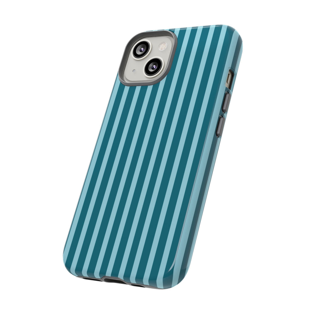 Striped Teal Tough Phone Case