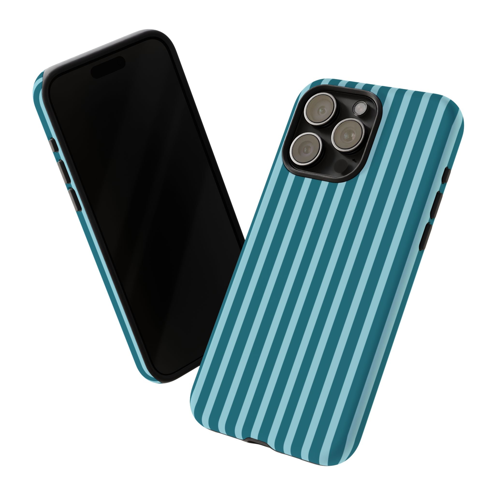 Striped Teal Tough Phone Case