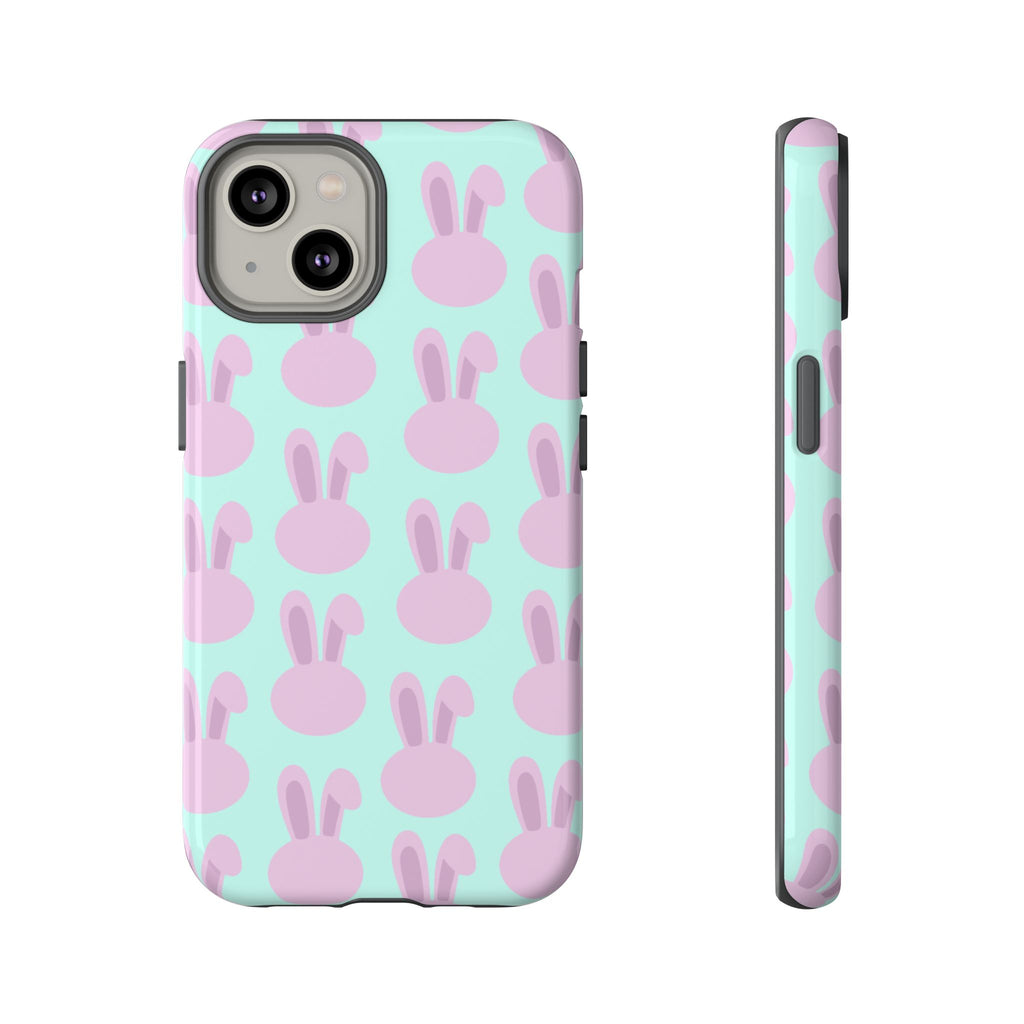 Pastel Bunny Pattern Tough Phone Case — Cute Easter iPhone Cover