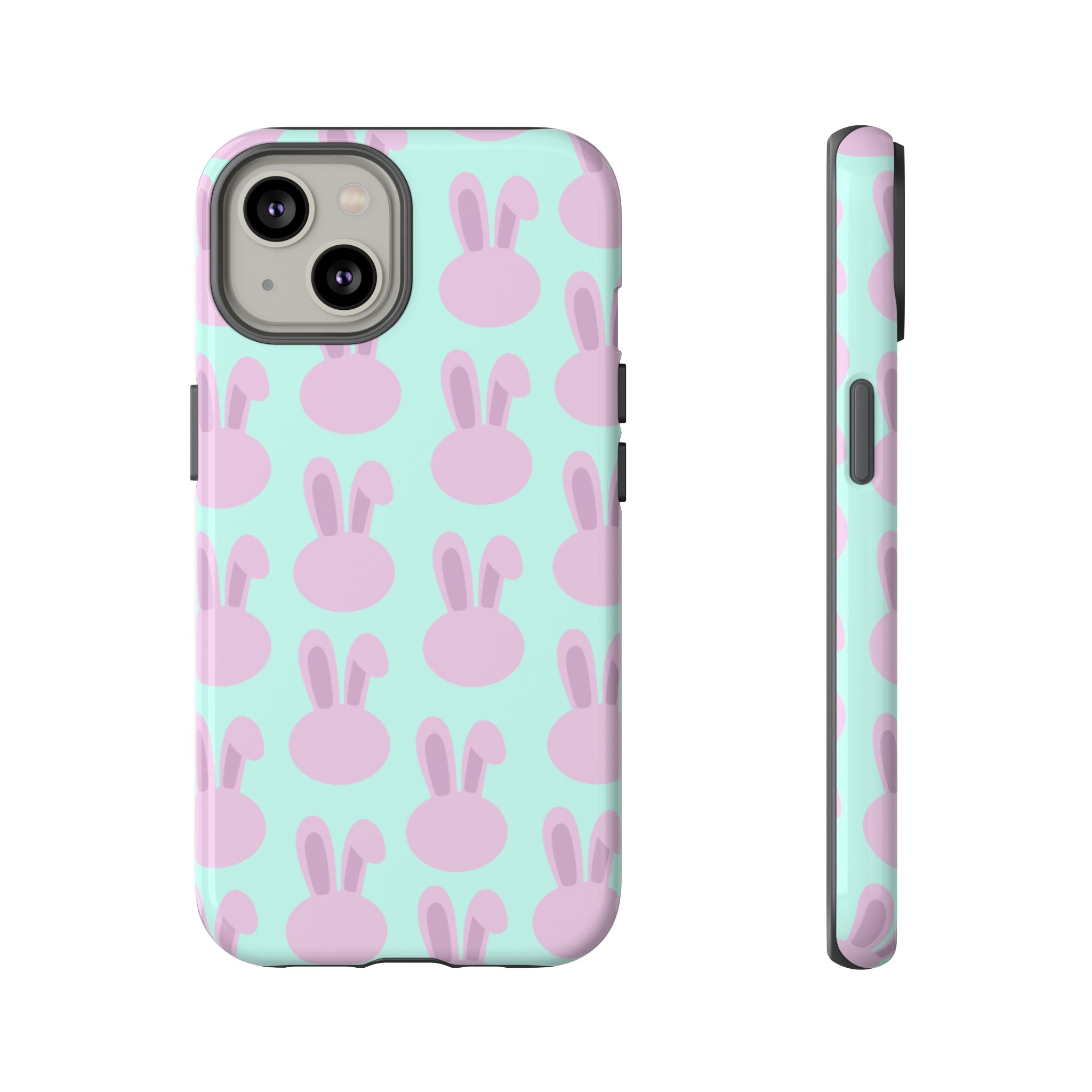 Pastel Bunny Pattern Tough Phone Case — Cute Easter iPhone Cover