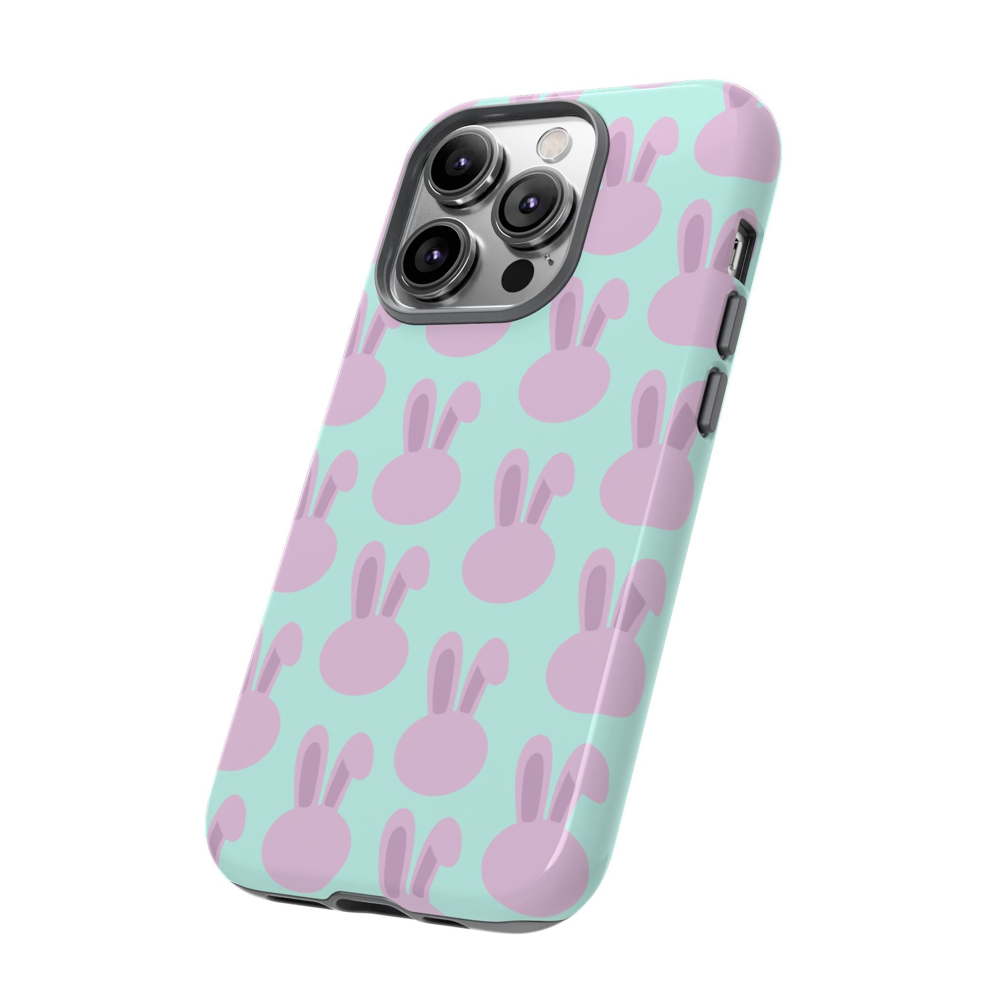 Pastel Bunny Pattern Tough Phone Case — Cute Easter iPhone Cover