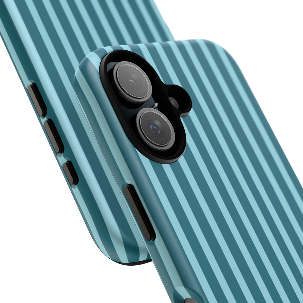 Striped Teal Tough Phone Case