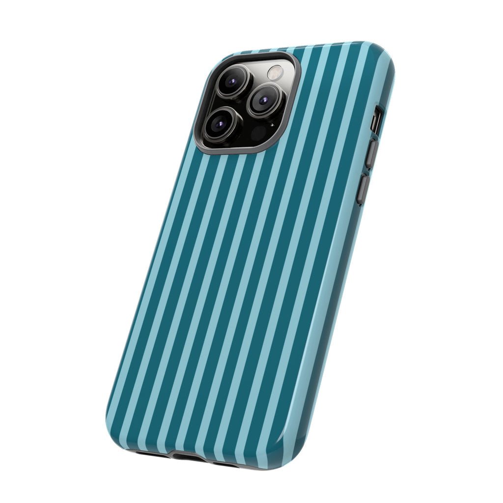Striped Teal Tough Phone Case