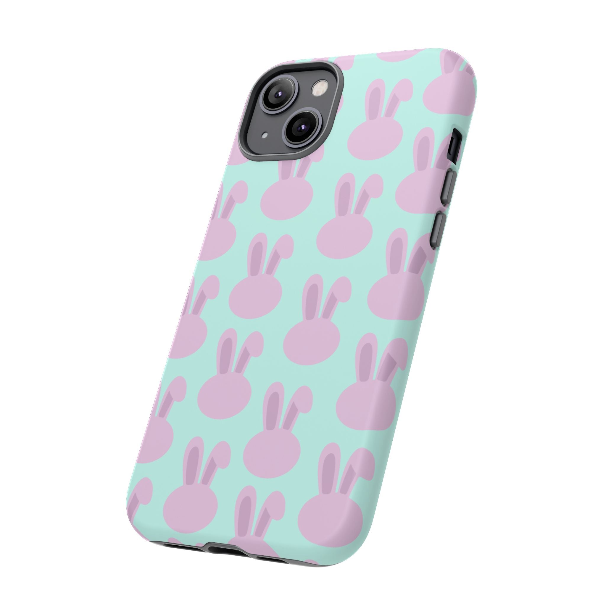 Pastel Bunny Pattern Tough Phone Case — Cute Easter iPhone Cover