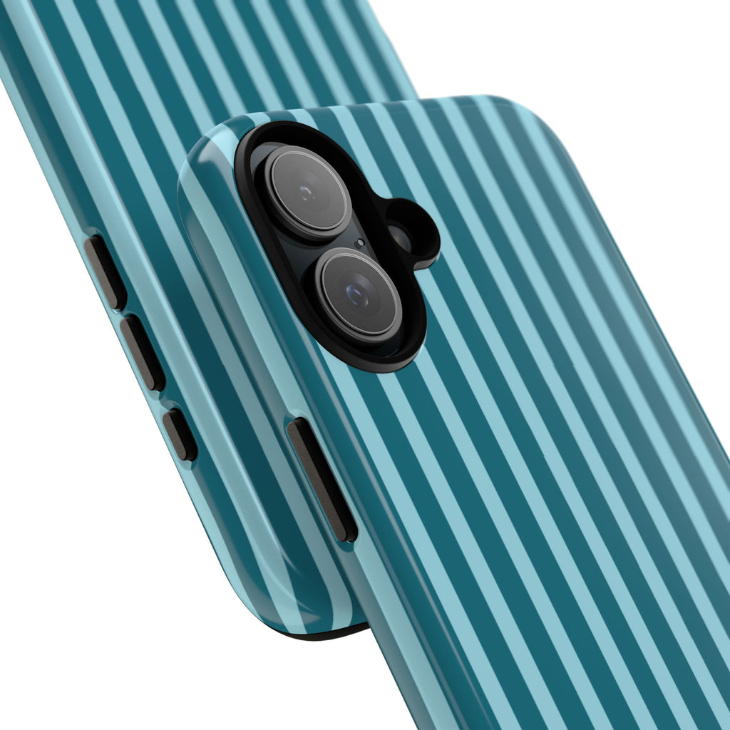Striped Teal Tough Phone Case