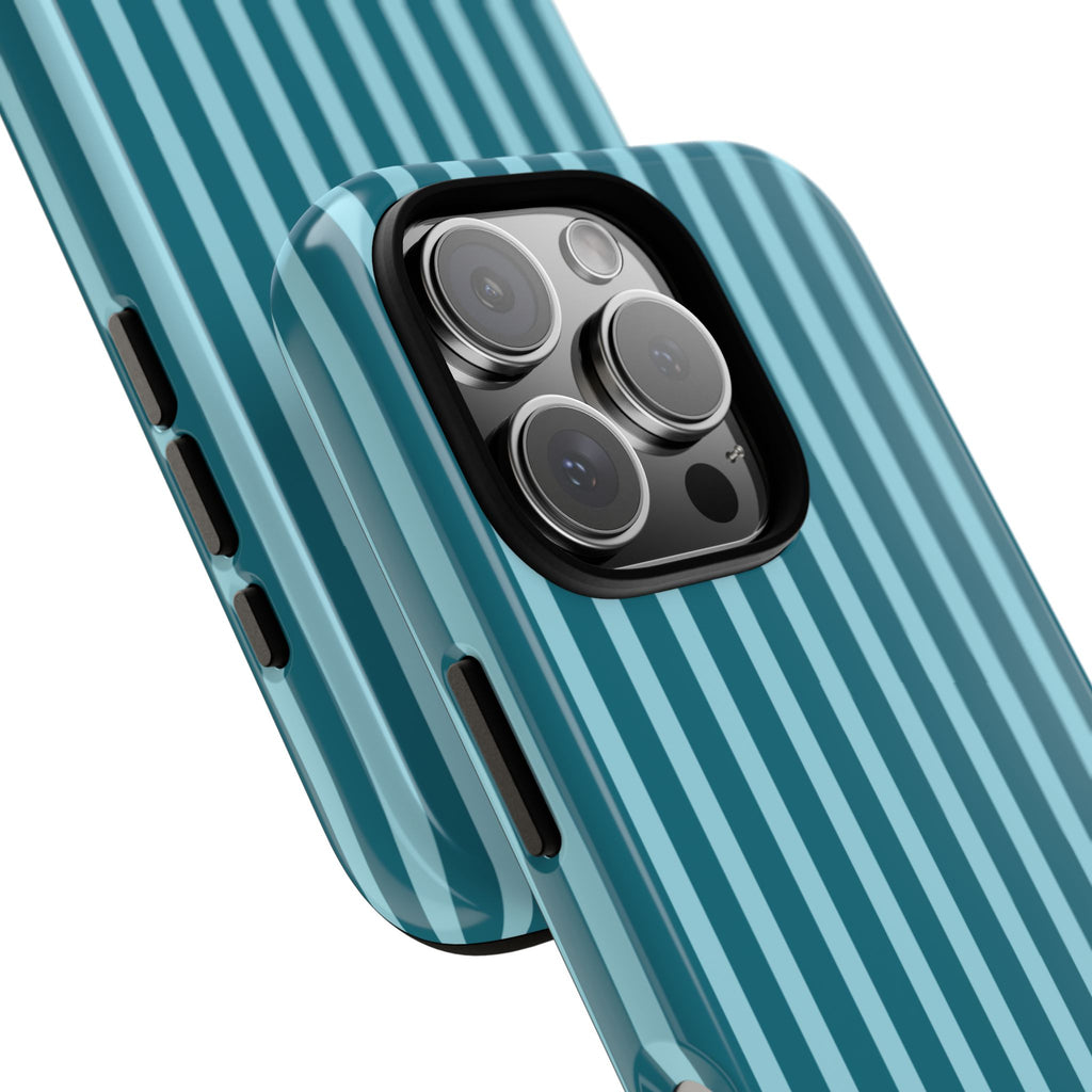 Striped Teal Tough Phone Case