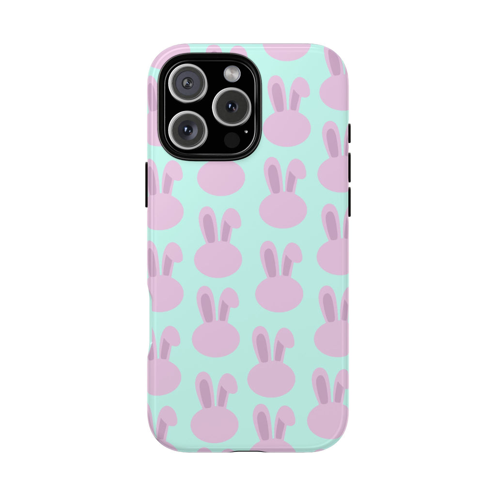 Pastel Bunny Pattern Tough Phone Case — Cute Easter iPhone Cover