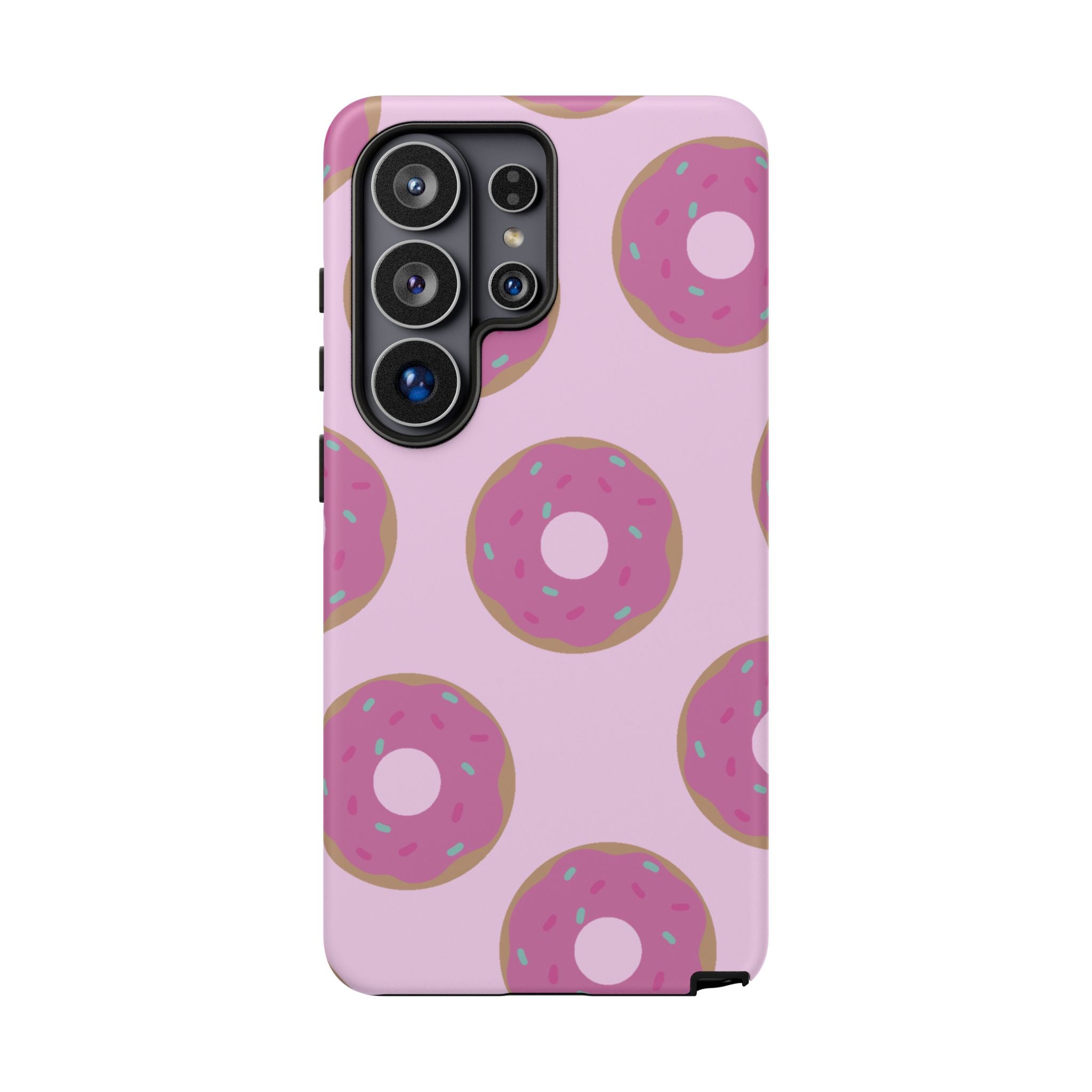 Pink Donut Pattern Tough Phone Case — Cute Sprinkles Protective Cover