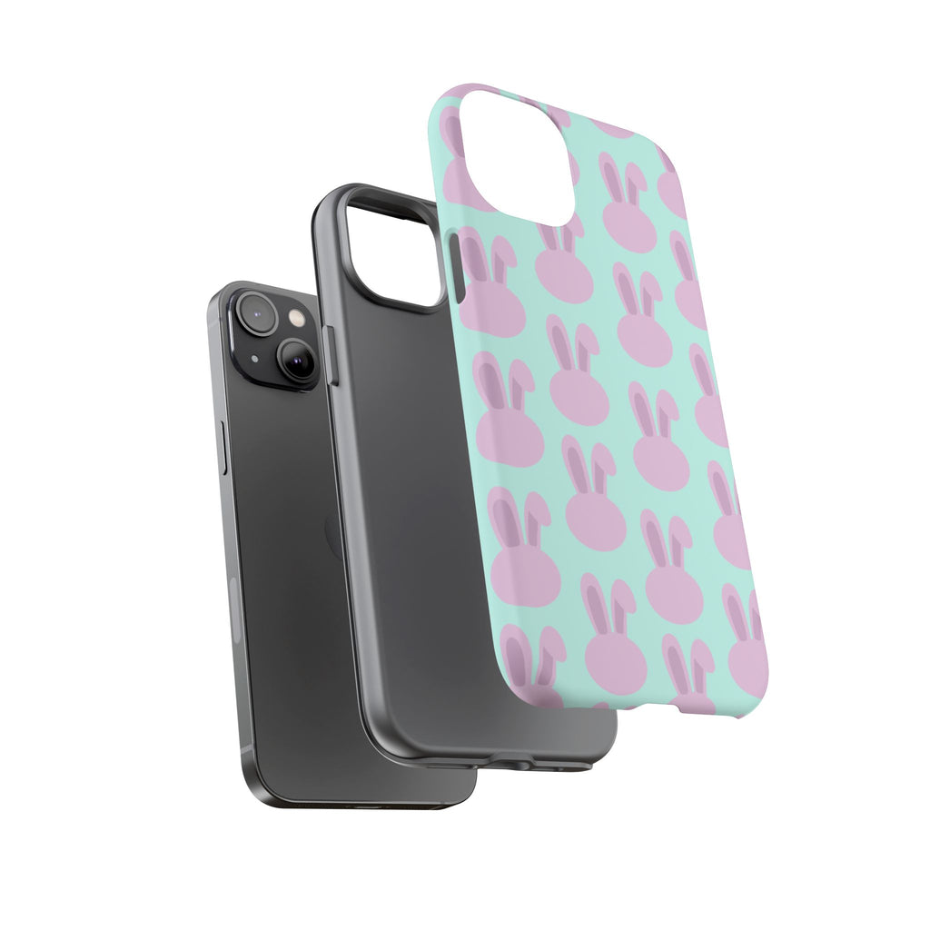 Pastel Bunny Pattern Tough Phone Case — Cute Easter iPhone Cover