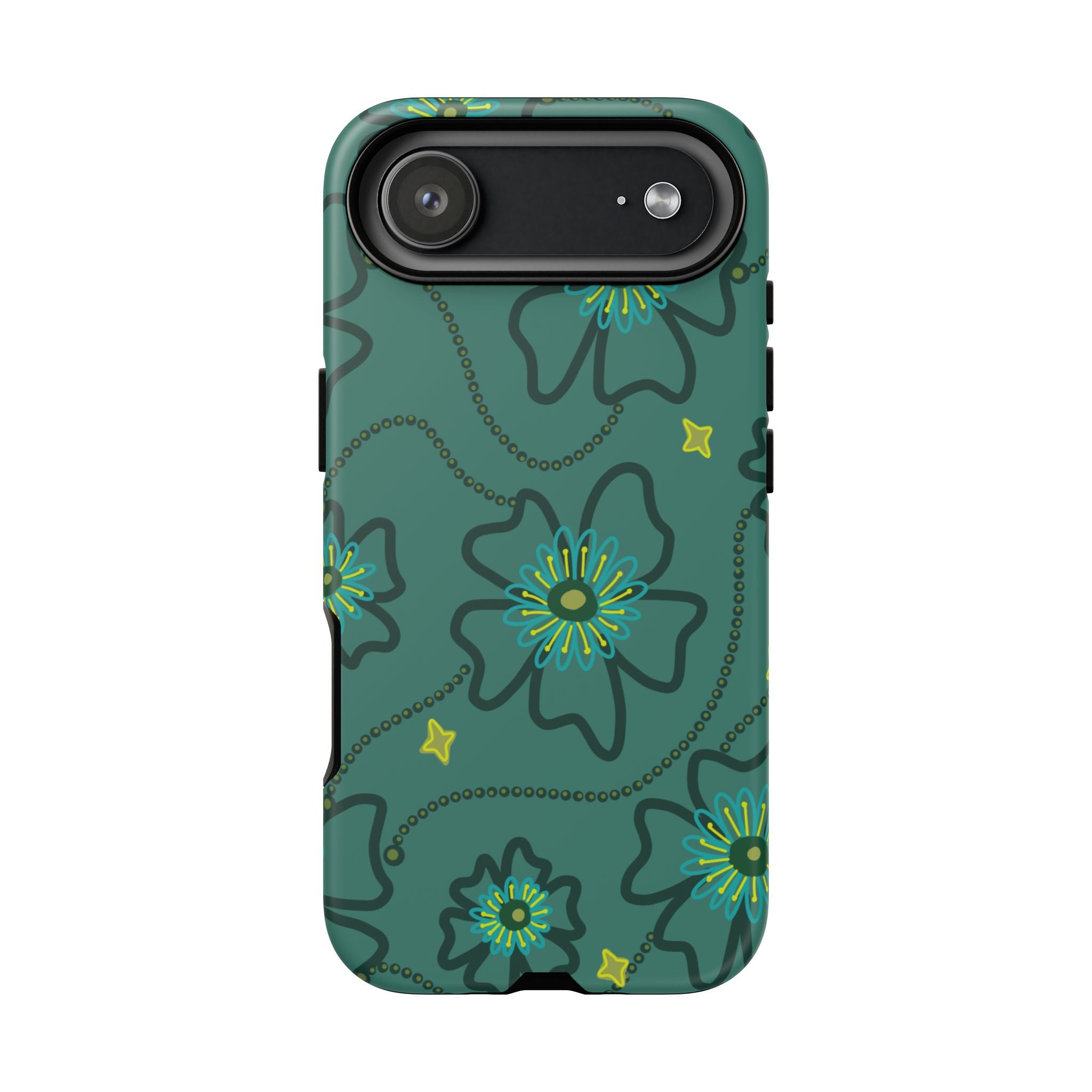 Tough Cases - Teal Floral Protective Phone Case