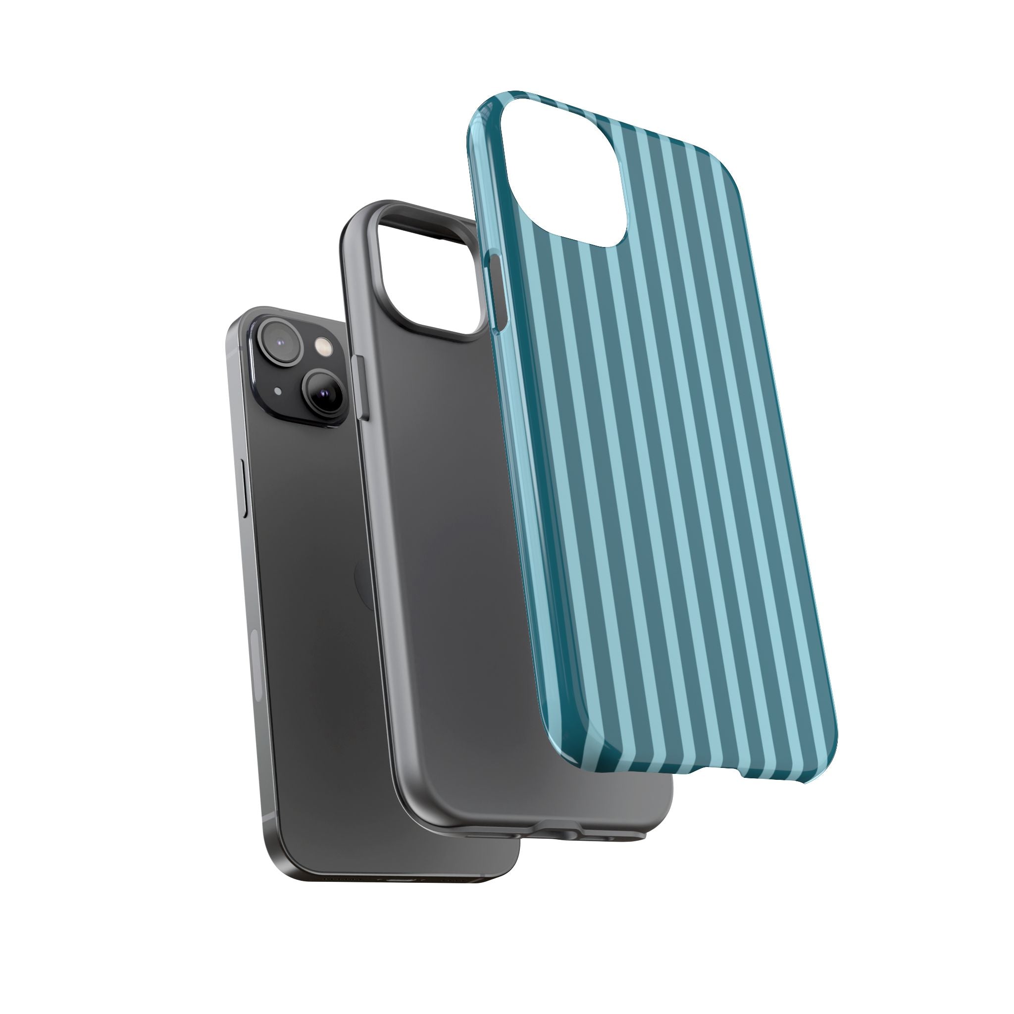 Striped Teal Tough Phone Case