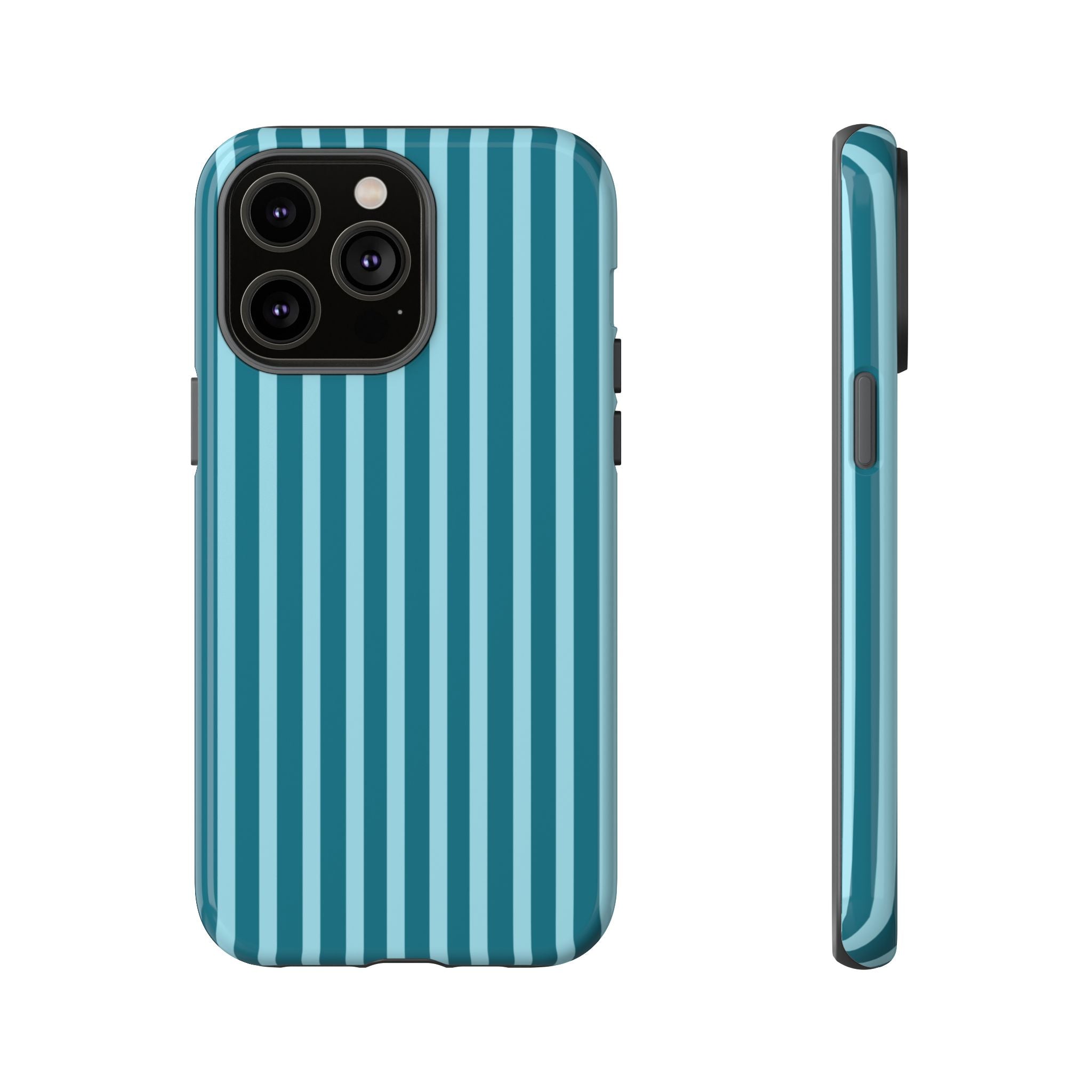 Striped Teal Tough Phone Case