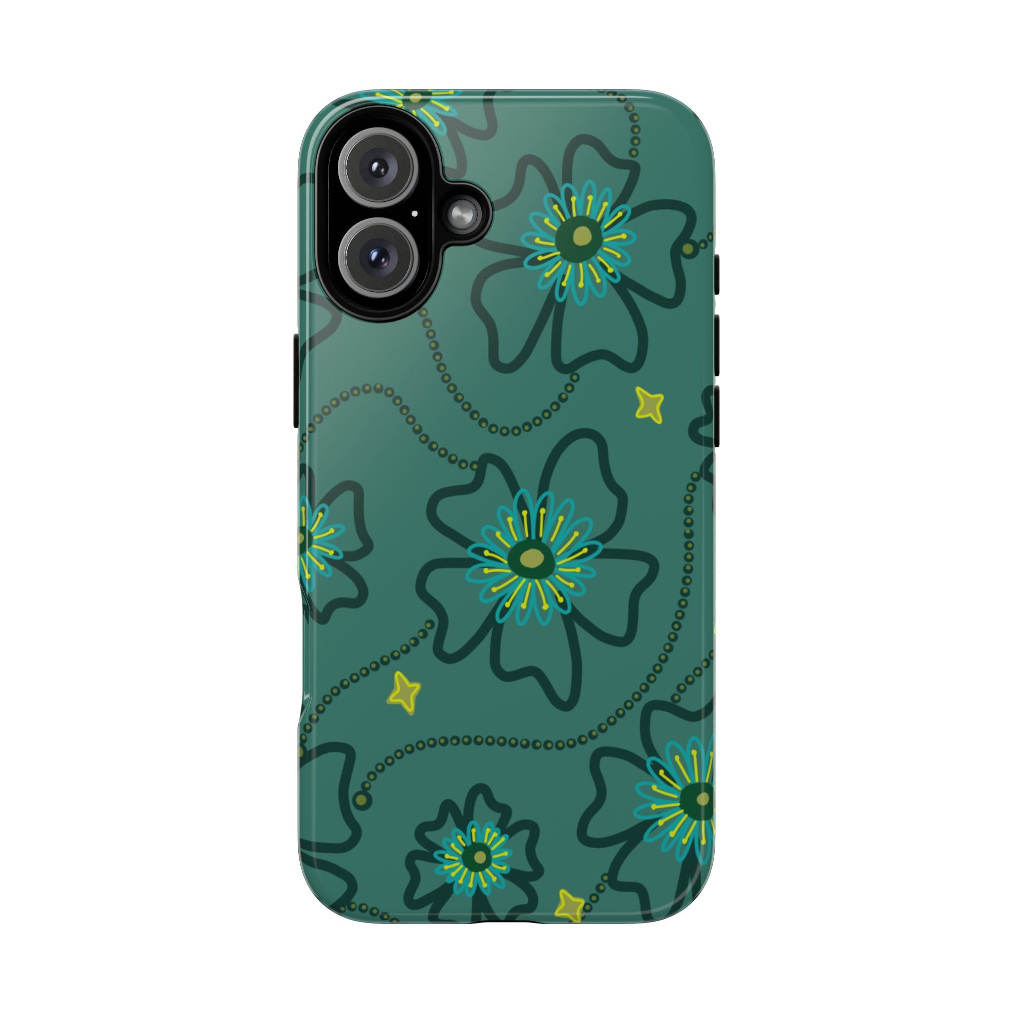 Tough Cases - Teal Floral Protective Phone Case
