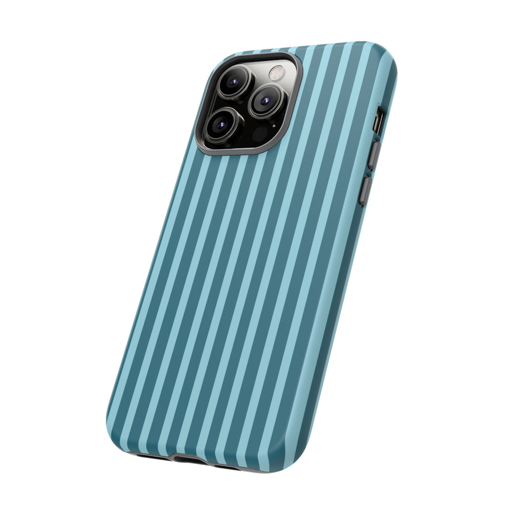 Striped Teal Tough Phone Case