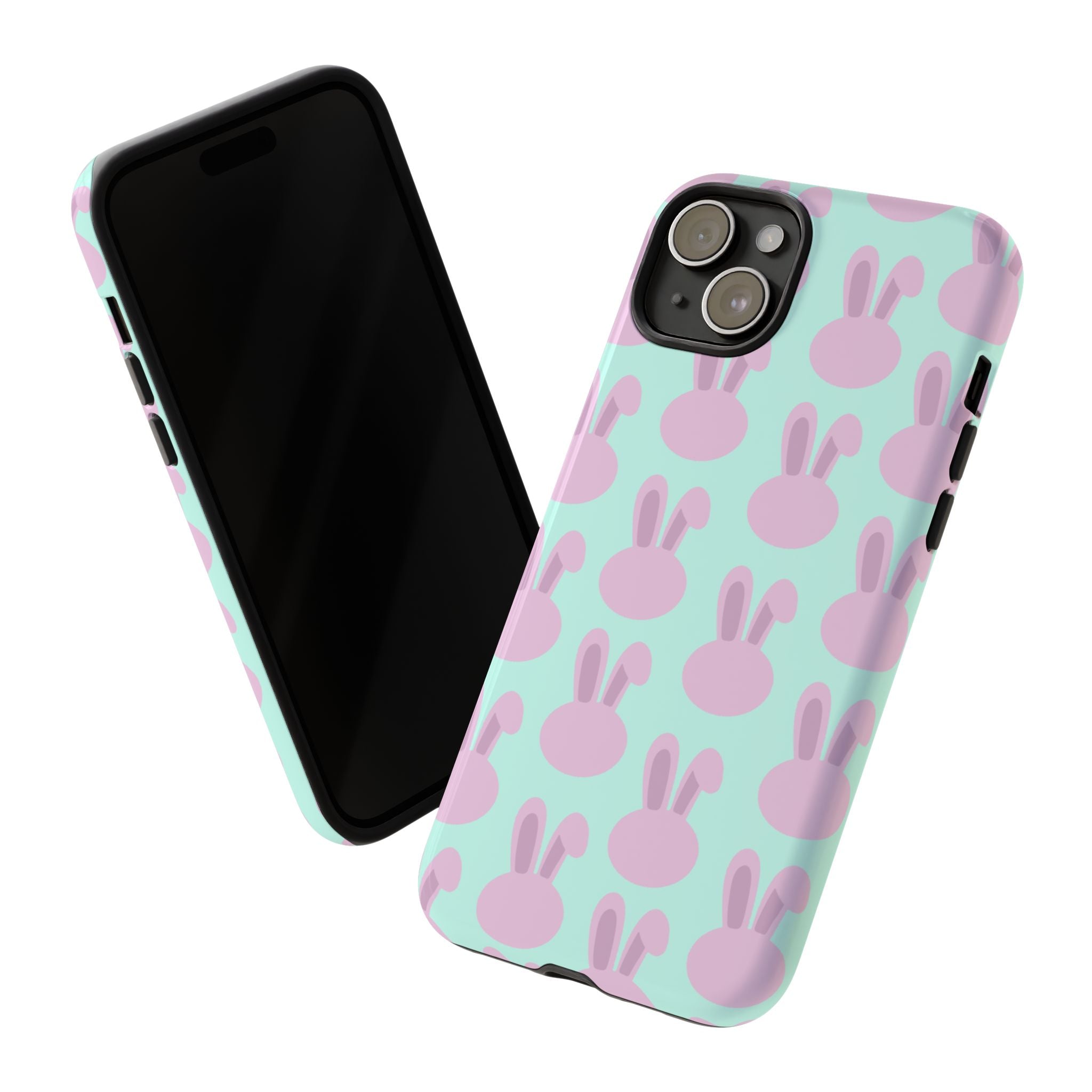 Pastel Bunny Pattern Tough Phone Case — Cute Easter iPhone Cover