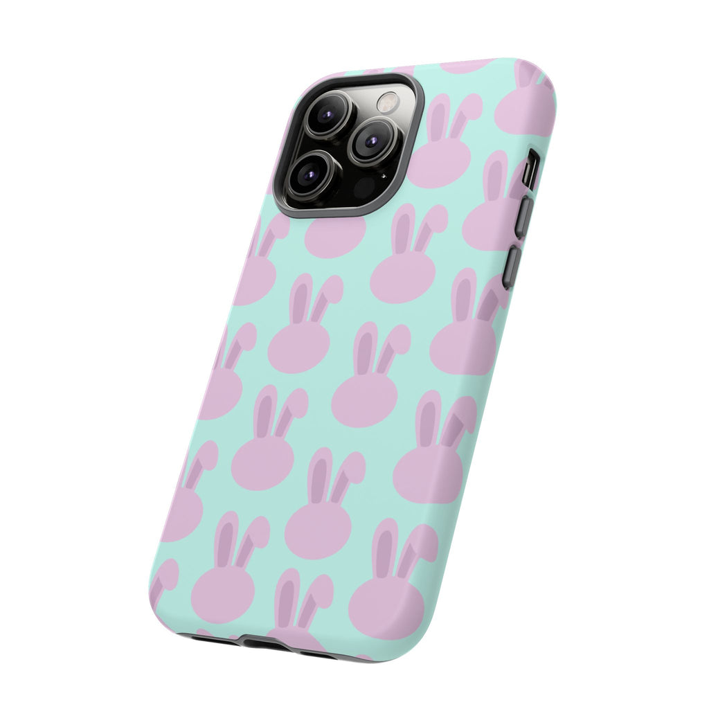 Pastel Bunny Pattern Tough Phone Case — Cute Easter iPhone Cover