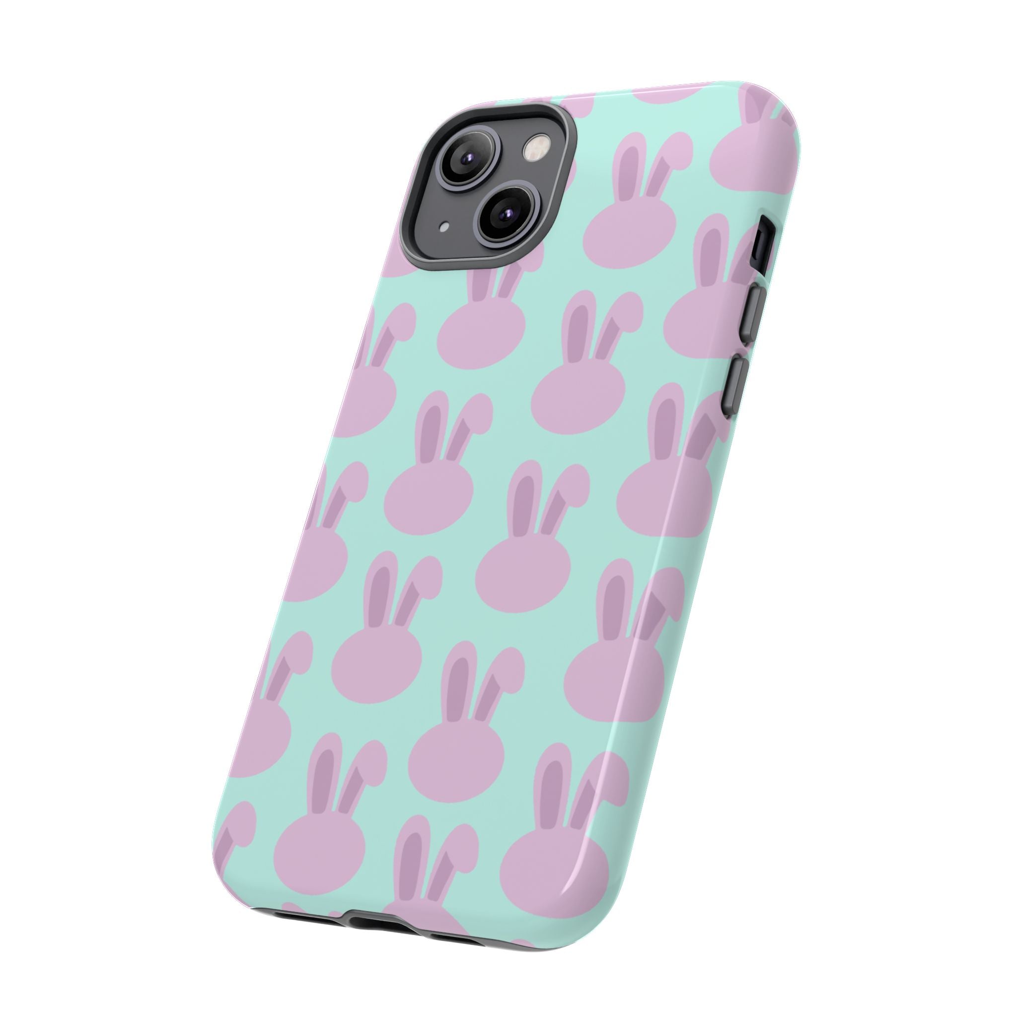 Pastel Bunny Pattern Tough Phone Case — Cute Easter iPhone Cover