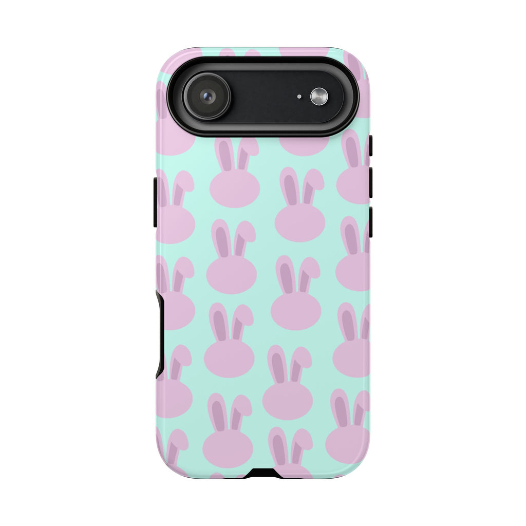 Pastel Bunny Pattern Tough Phone Case — Cute Easter iPhone Cover