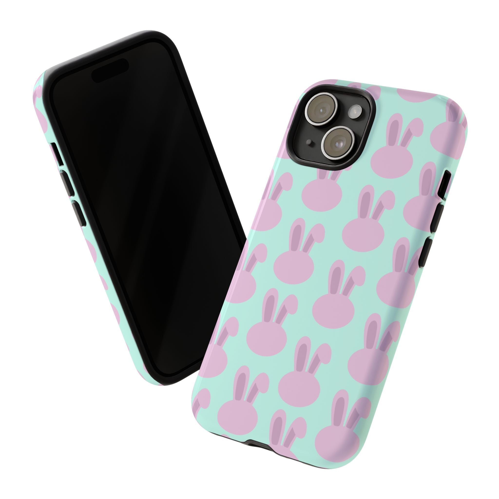 Pastel Bunny Pattern Tough Phone Case — Cute Easter iPhone Cover