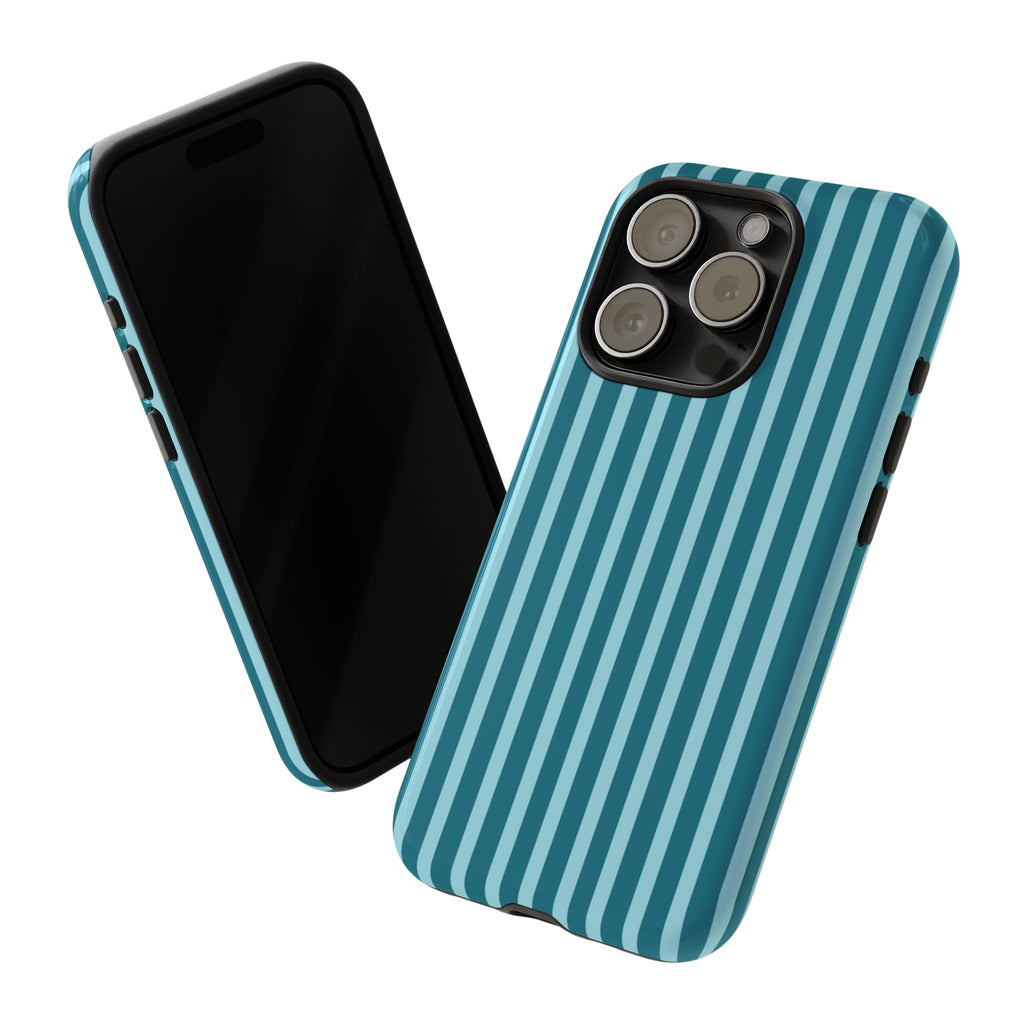 Striped Teal Tough Phone Case