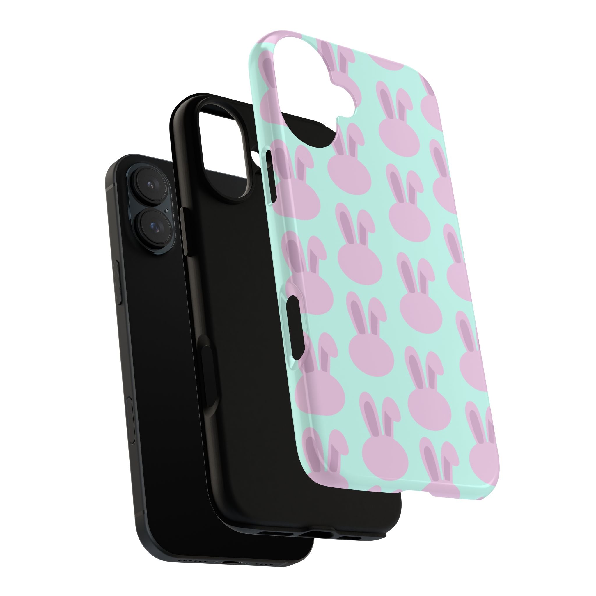 Pastel Bunny Pattern Tough Phone Case — Cute Easter iPhone Cover