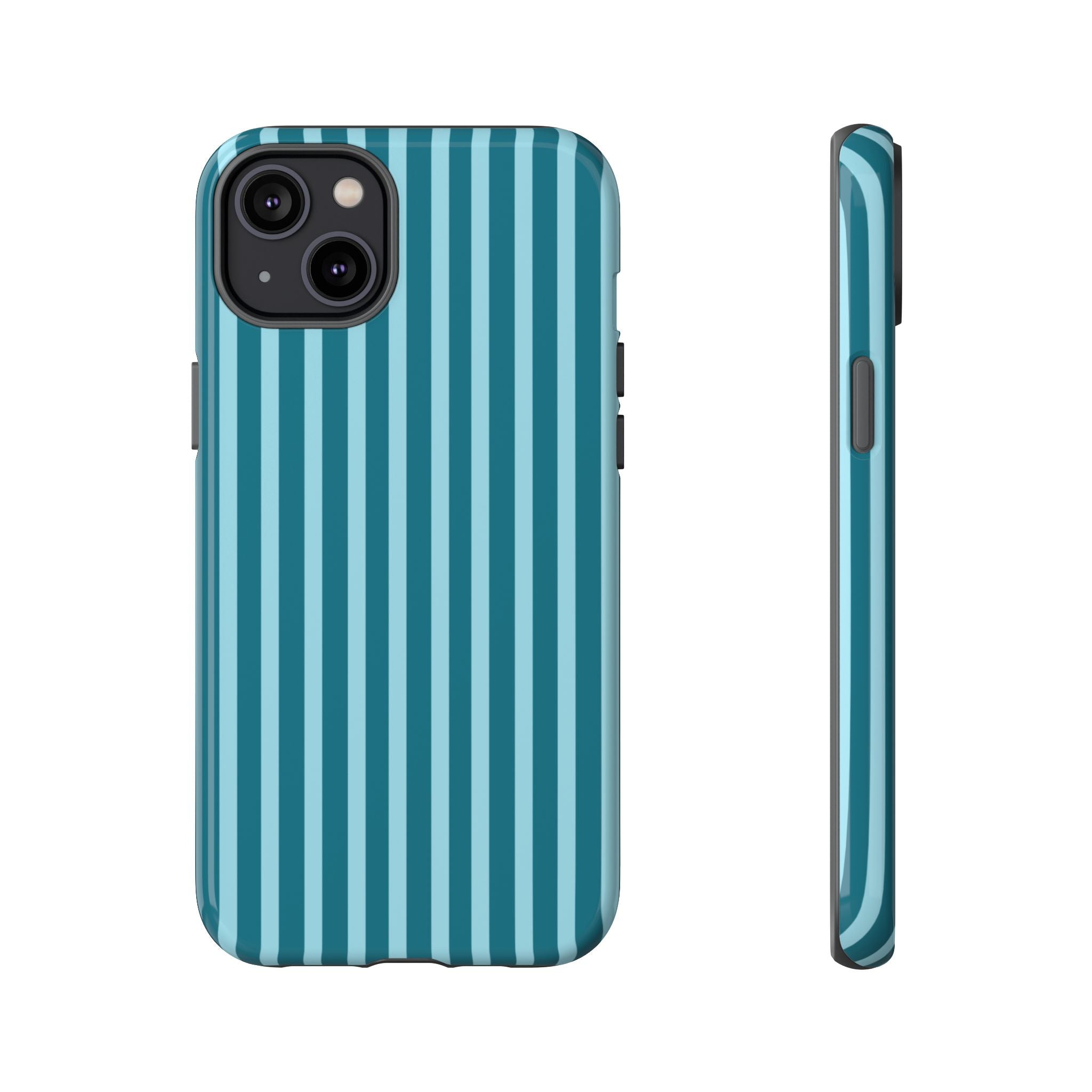 Striped Teal Tough Phone Case