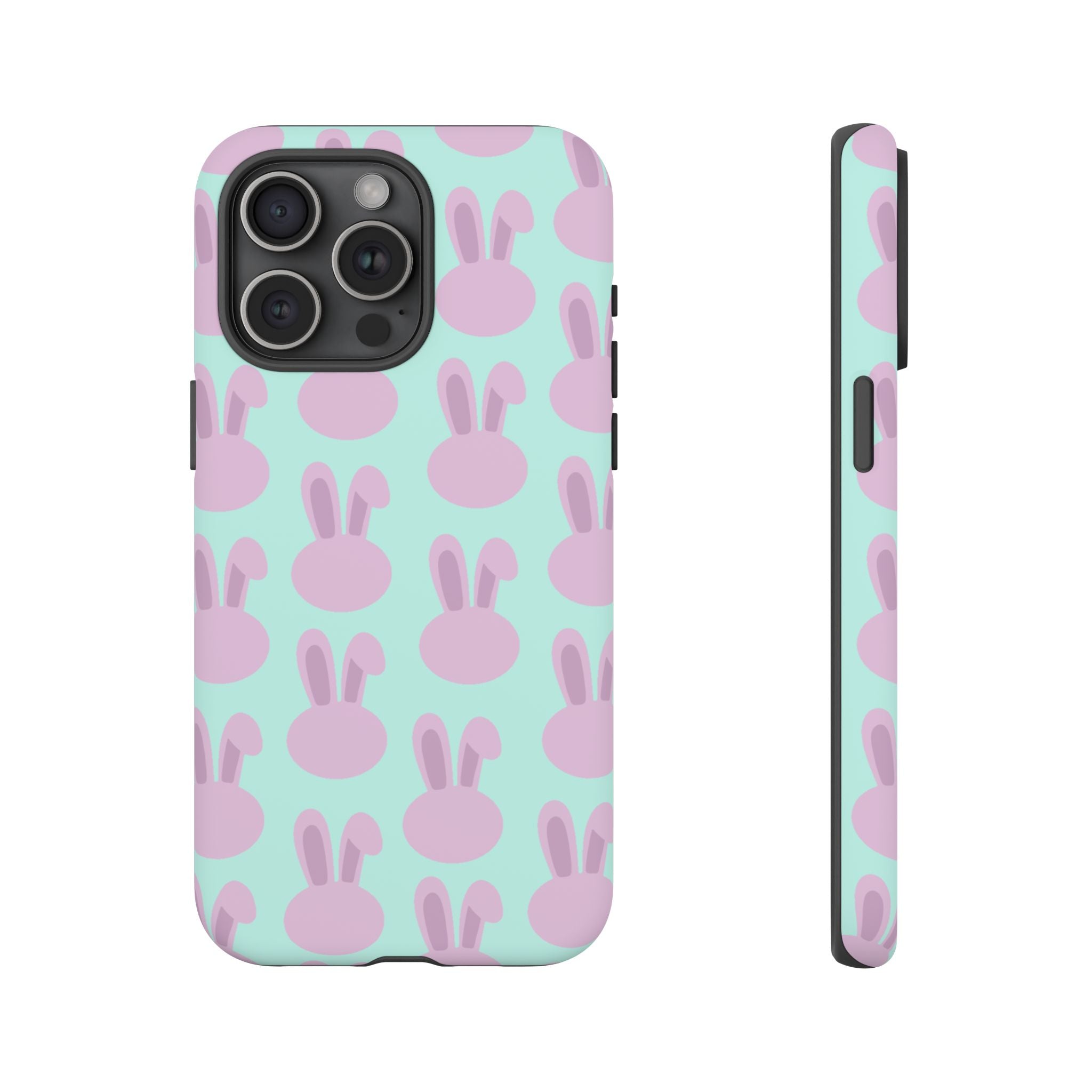 Pastel Bunny Pattern Tough Phone Case — Cute Easter iPhone Cover