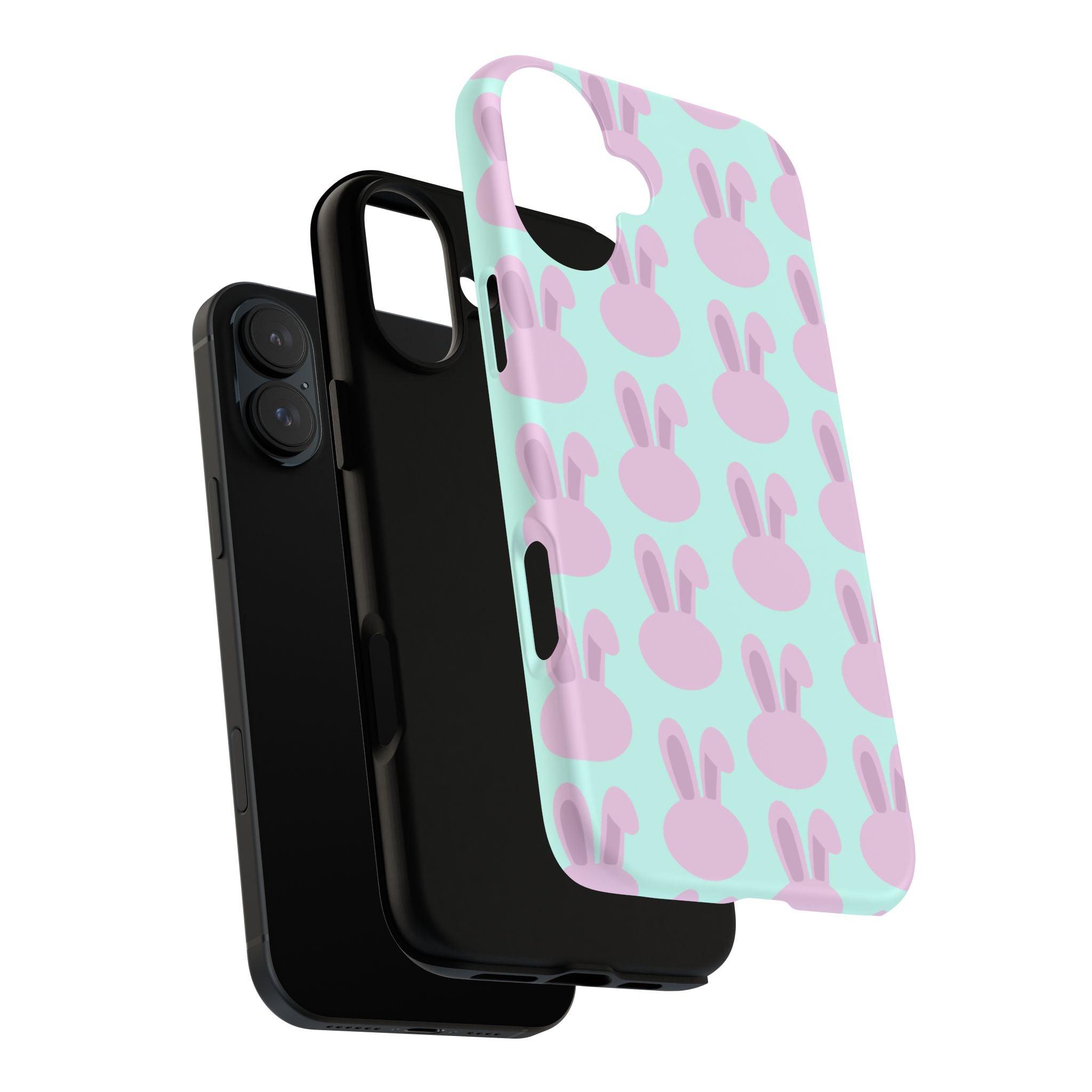Pastel Bunny Pattern Tough Phone Case — Cute Easter iPhone Cover