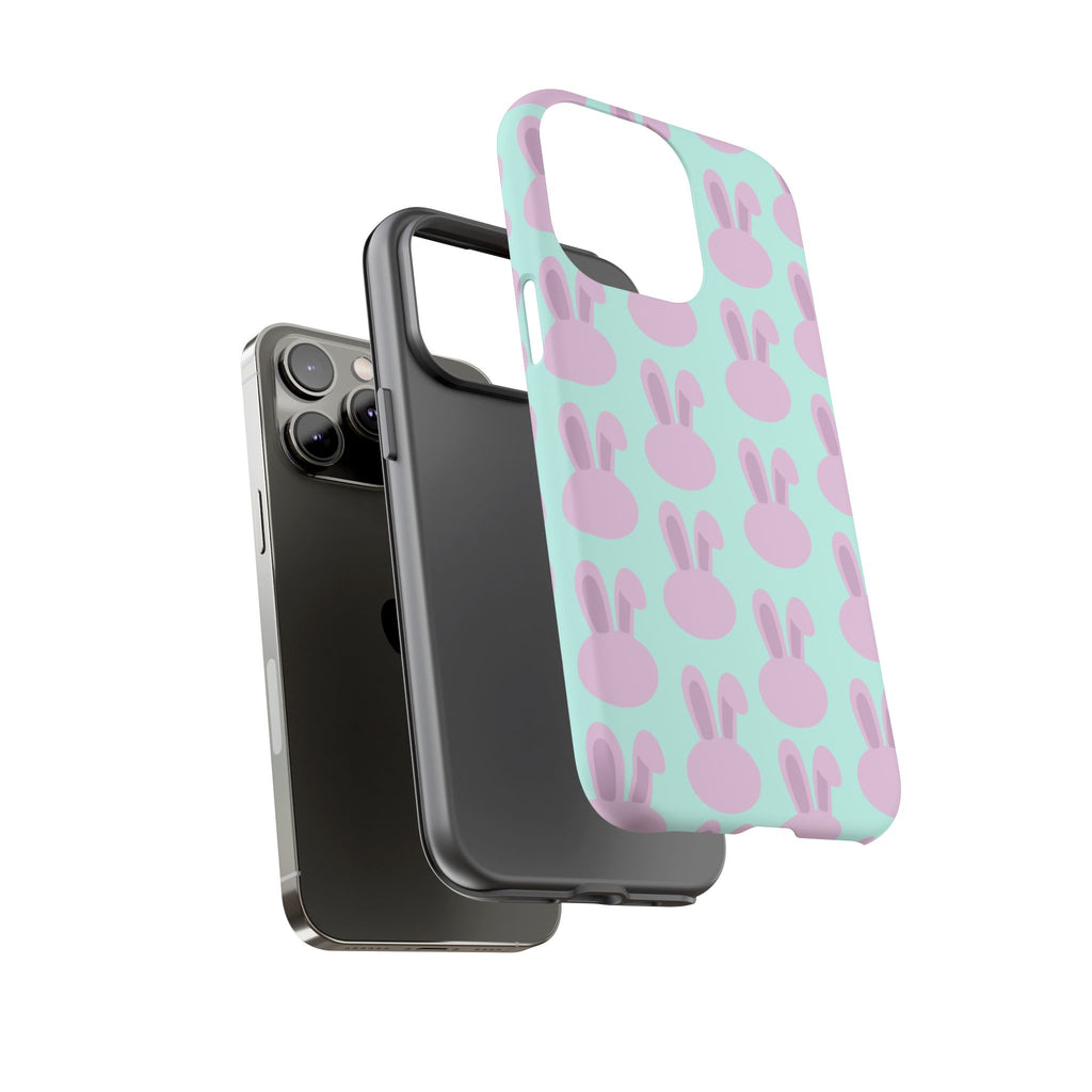 Pastel Bunny Pattern Tough Phone Case — Cute Easter iPhone Cover