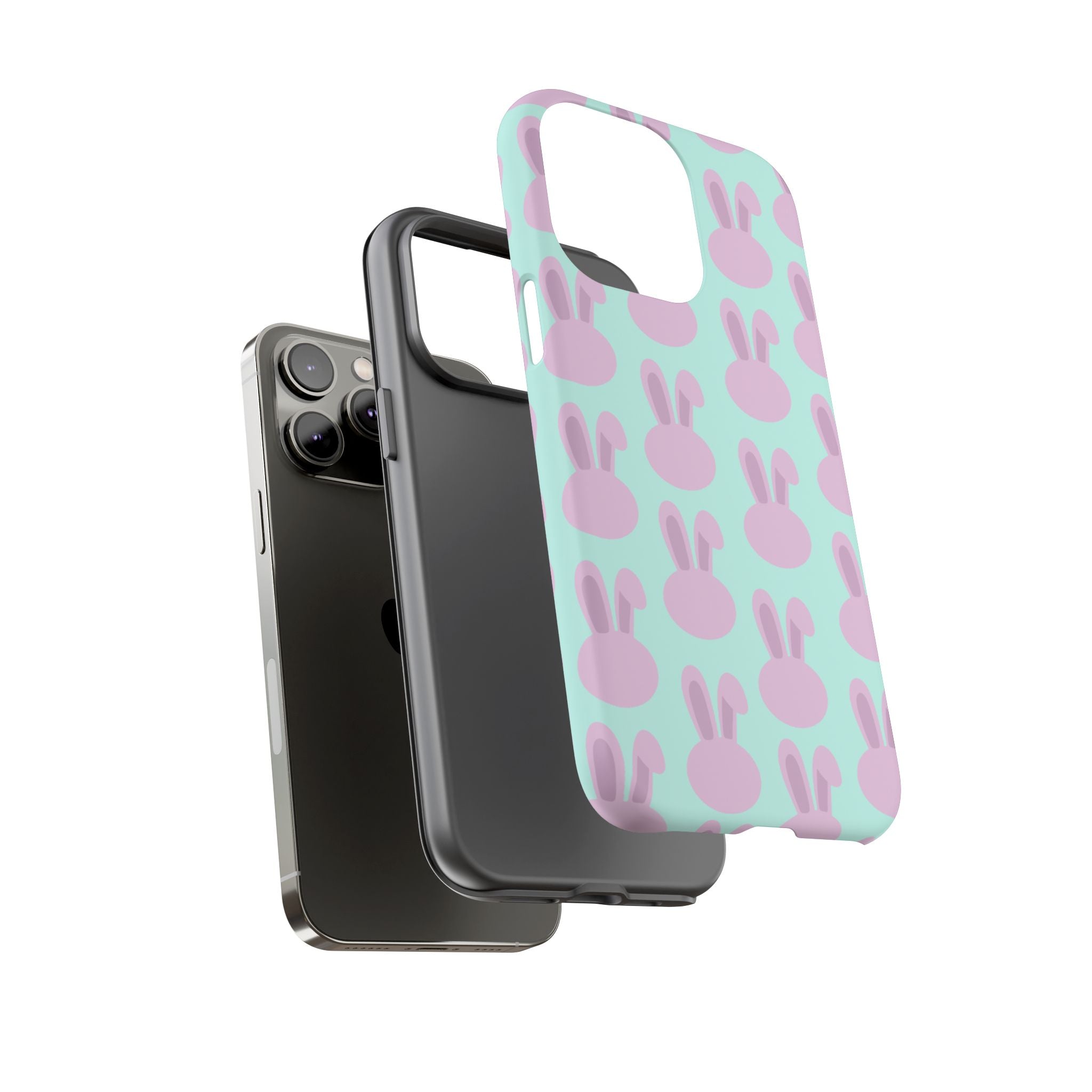 Pastel Bunny Pattern Tough Phone Case — Cute Easter iPhone Cover