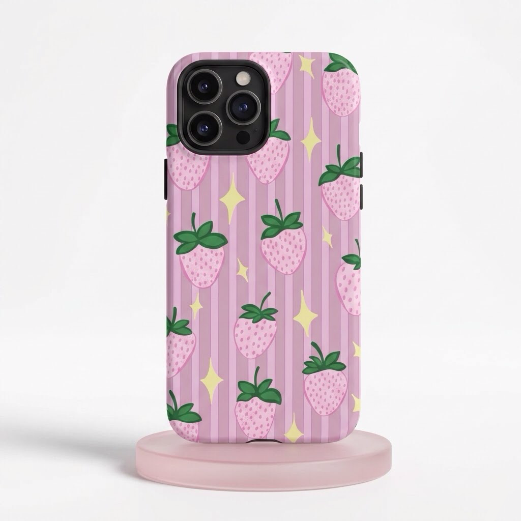 Cute aesthetic phone case: girly summer case, pink case, for iPhone 17 16 15 14 13 Samsung S26 S25 S24
