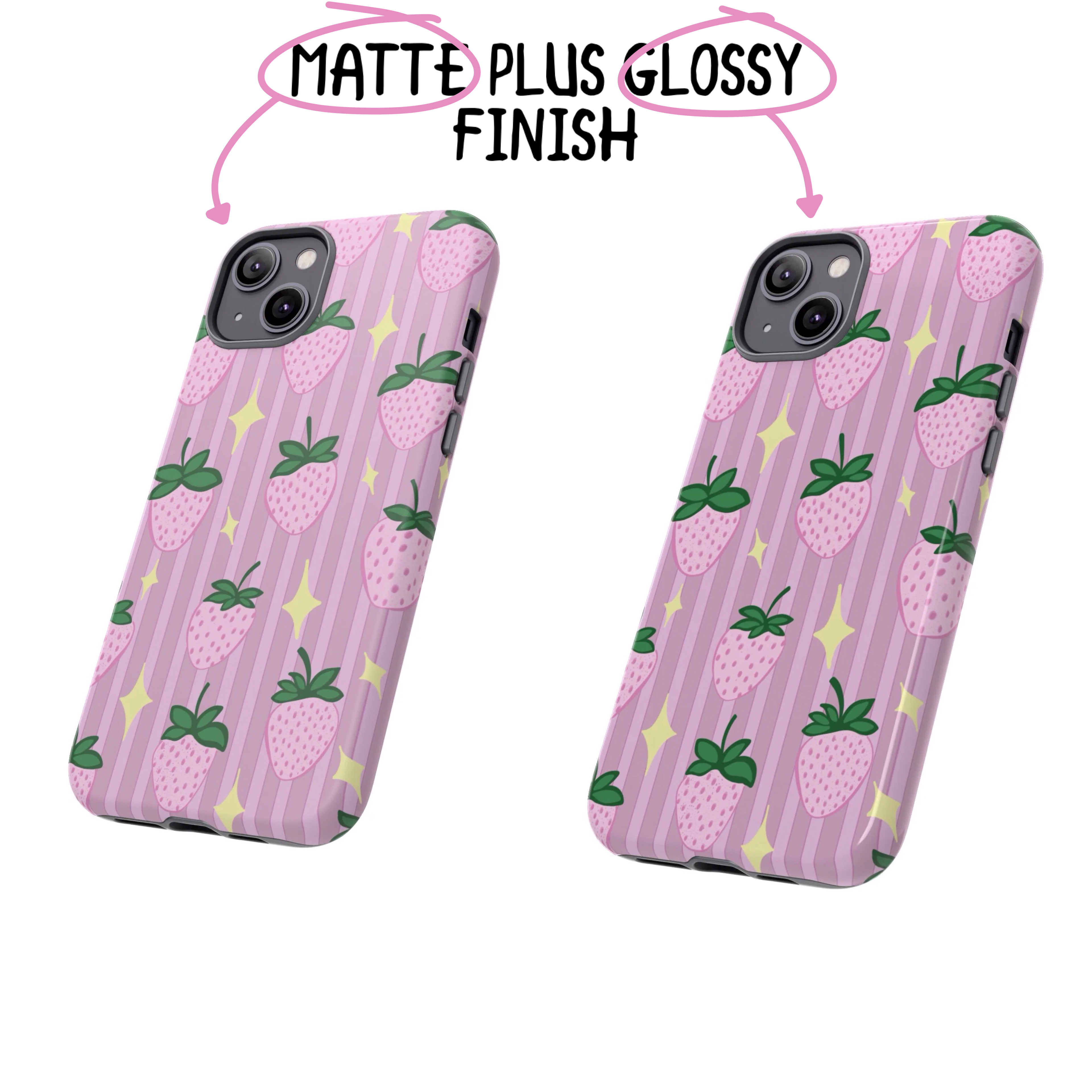 Cute aesthetic phone case: girly summer case, pink case, for iPhone 17 16 15 14 13 Samsung S26 S25 S24
