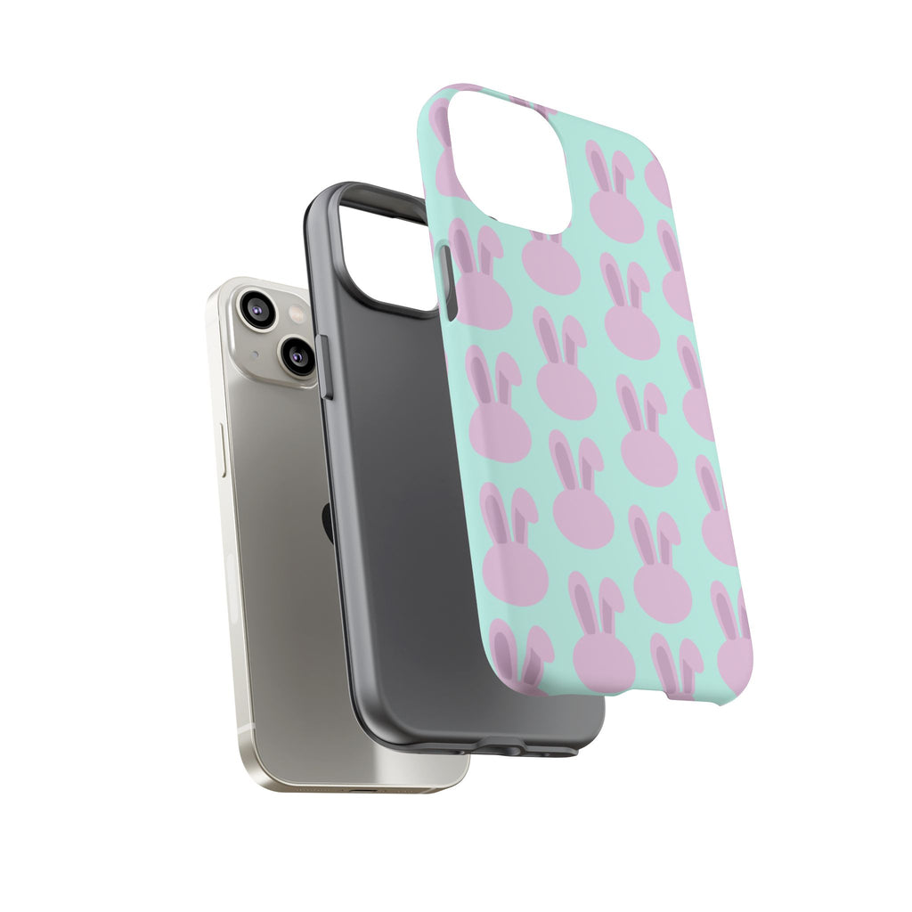 Pastel Bunny Pattern Tough Phone Case — Cute Easter iPhone Cover
