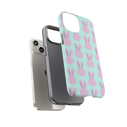 Pastel Bunny Pattern Tough Phone Case — Cute Easter iPhone Cover