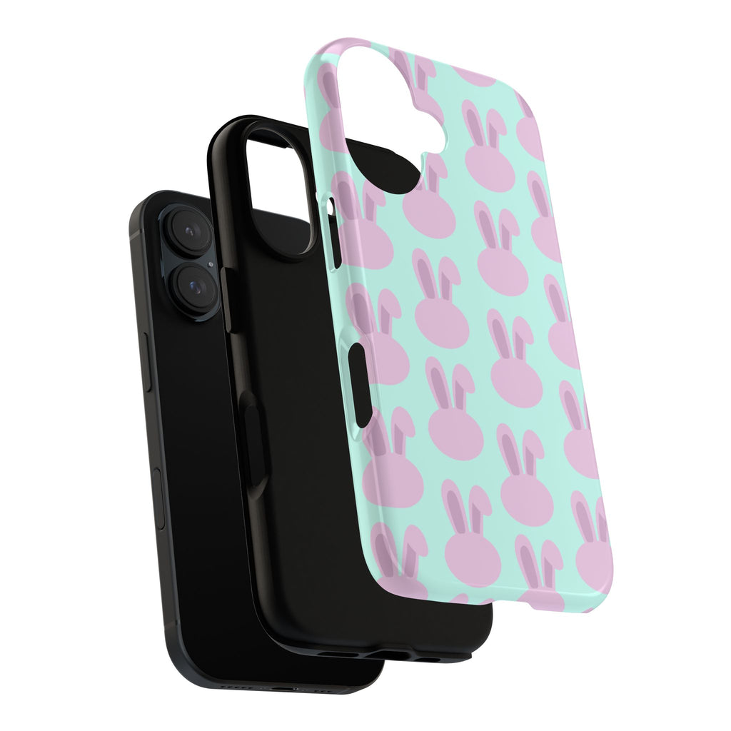 Pastel Bunny Pattern Tough Phone Case — Cute Easter iPhone Cover