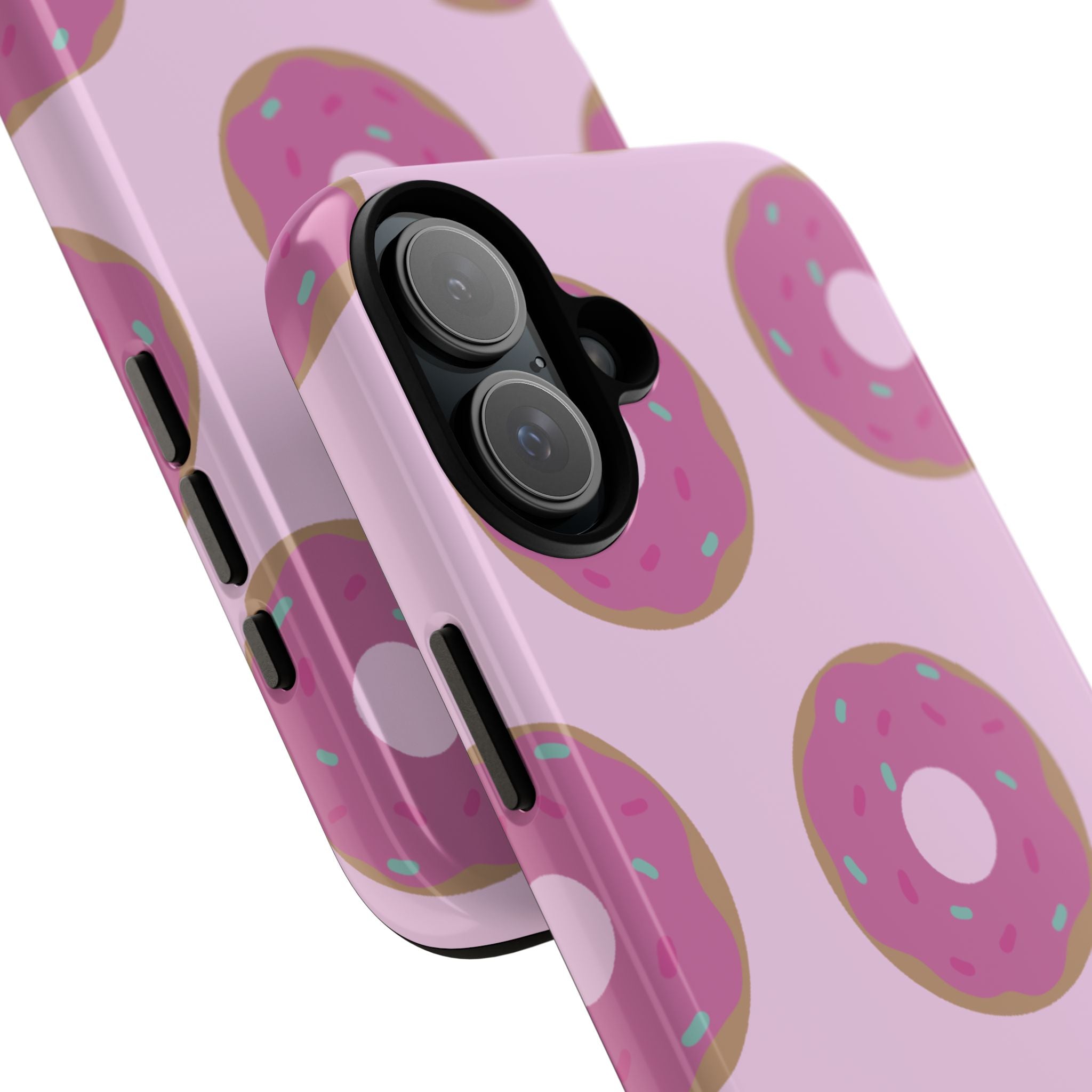 Pink Donut Pattern Tough Phone Case — Cute Sprinkles Protective Cover