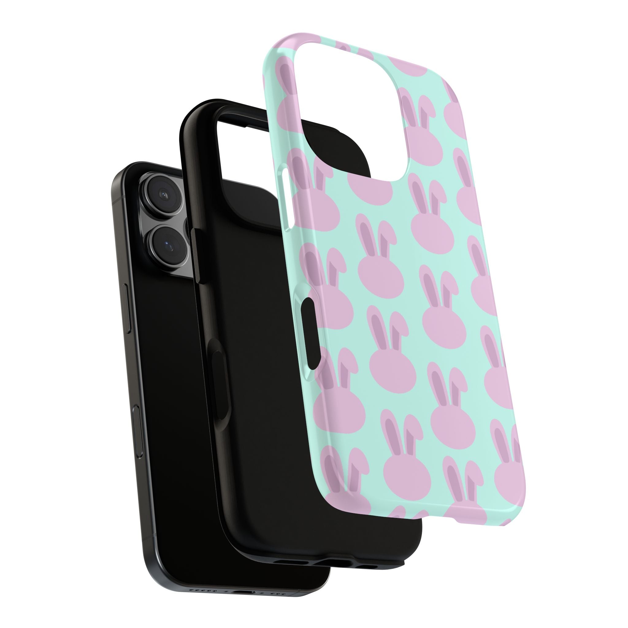 Pastel Bunny Pattern Tough Phone Case — Cute Easter iPhone Cover