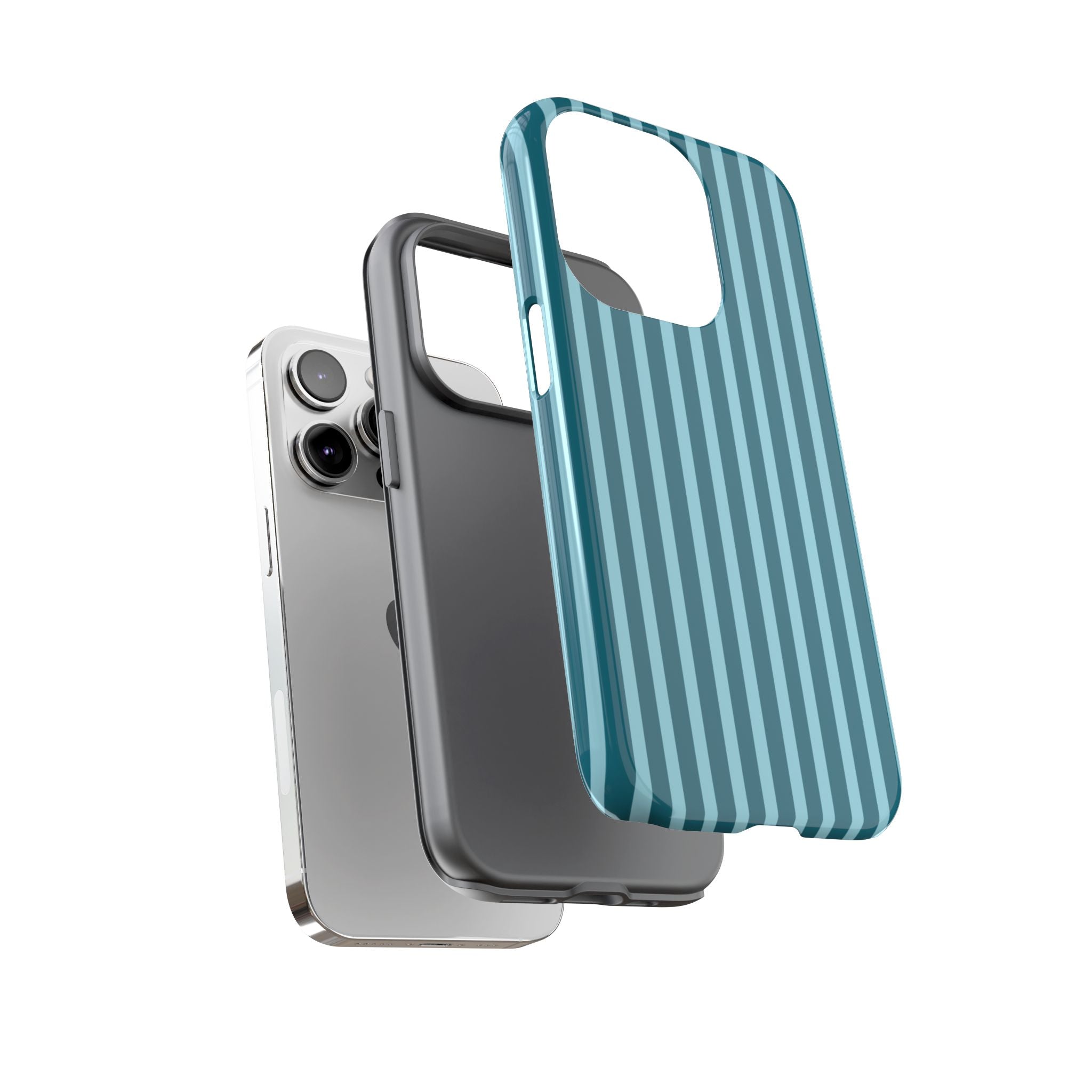 Striped Teal Tough Phone Case