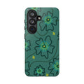 Tough Cases - Teal Floral Protective Phone Case