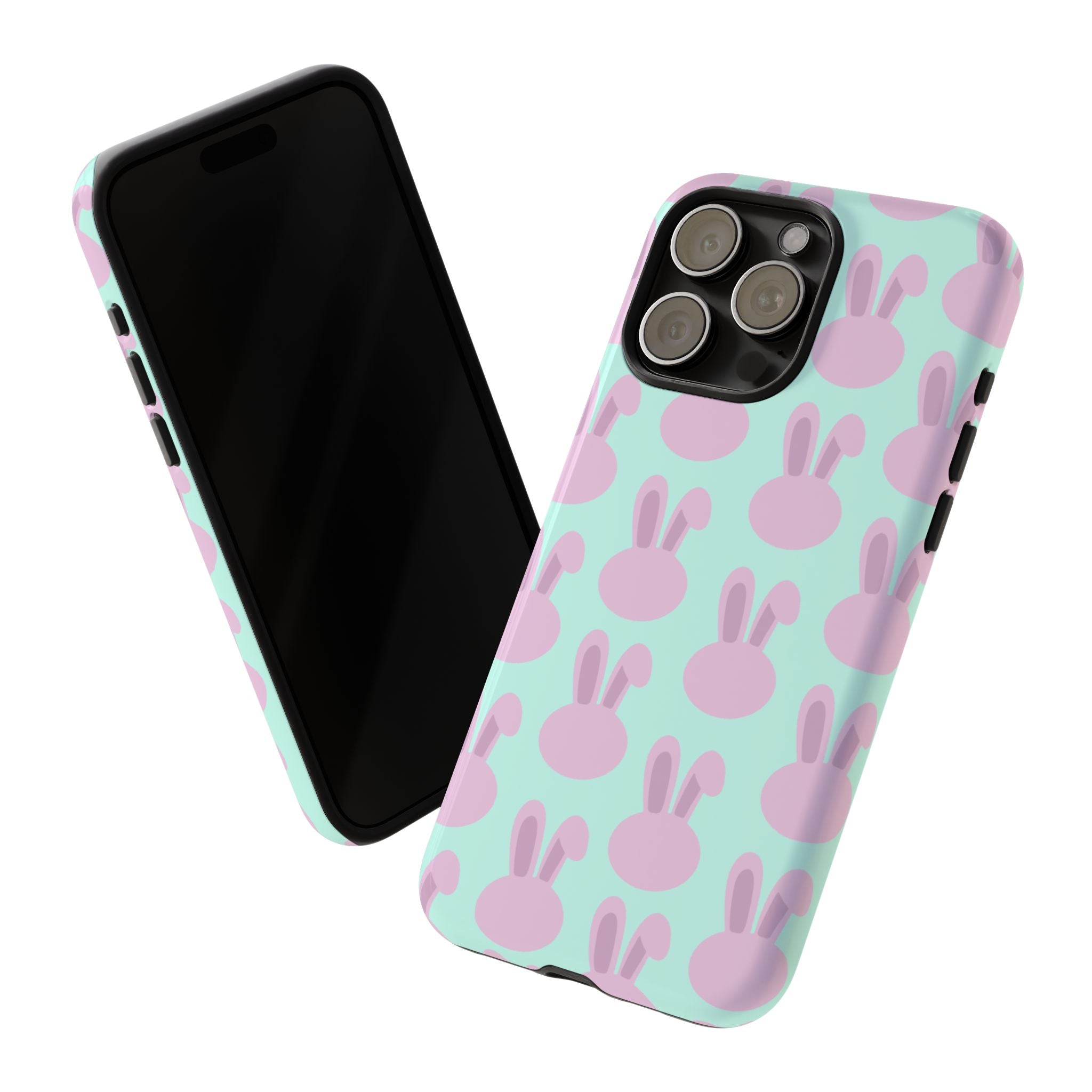 Pastel Bunny Pattern Tough Phone Case — Cute Easter iPhone Cover