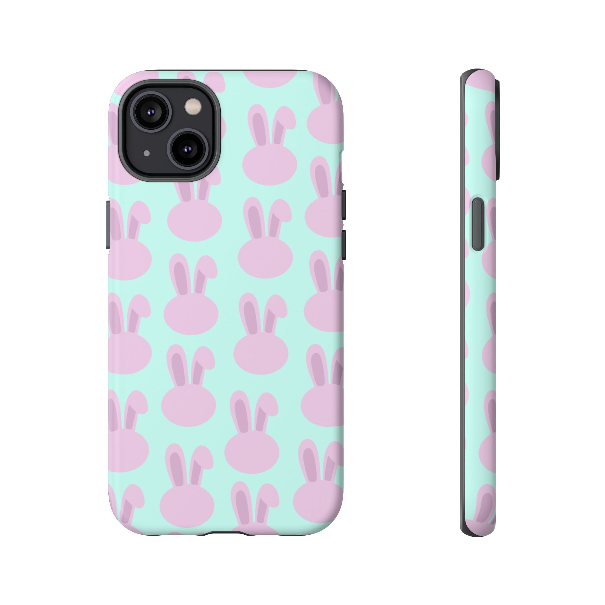 Pastel Bunny Pattern Tough Phone Case — Cute Easter iPhone Cover