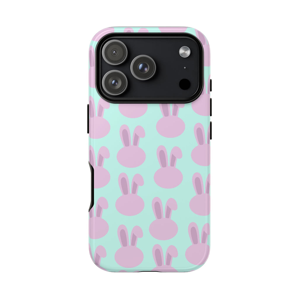 Pastel Bunny Pattern Tough Phone Case — Cute Easter iPhone Cover