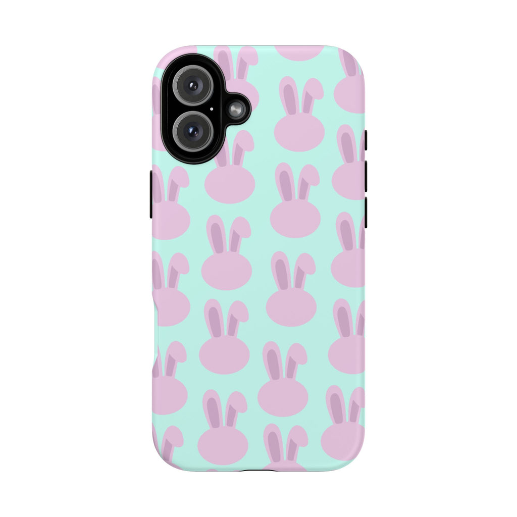 Pastel Bunny Pattern Tough Phone Case — Cute Easter iPhone Cover